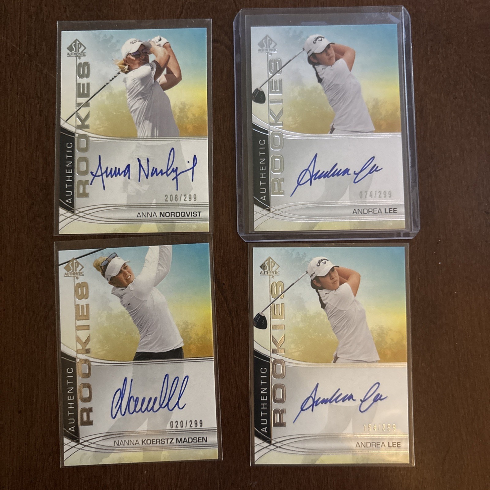 SP Rookie LPGA Auto Lot. Anna Nordqvist. Nanna Madsen. Andrea Lee. Serial #d SP Rookie LPGA Auto Lot. Anna Nordqvist. Nanna Madsen. Andrea Lee. Serial #d