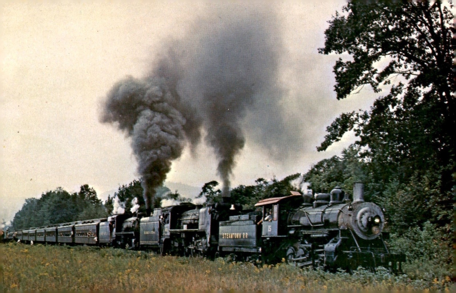 Steamtown USA Railfan's Day, 1973, Bellows Falls, VT Postcard Steamtown USA Railfan's Day, 1973, Bellows Falls, VT Postcard