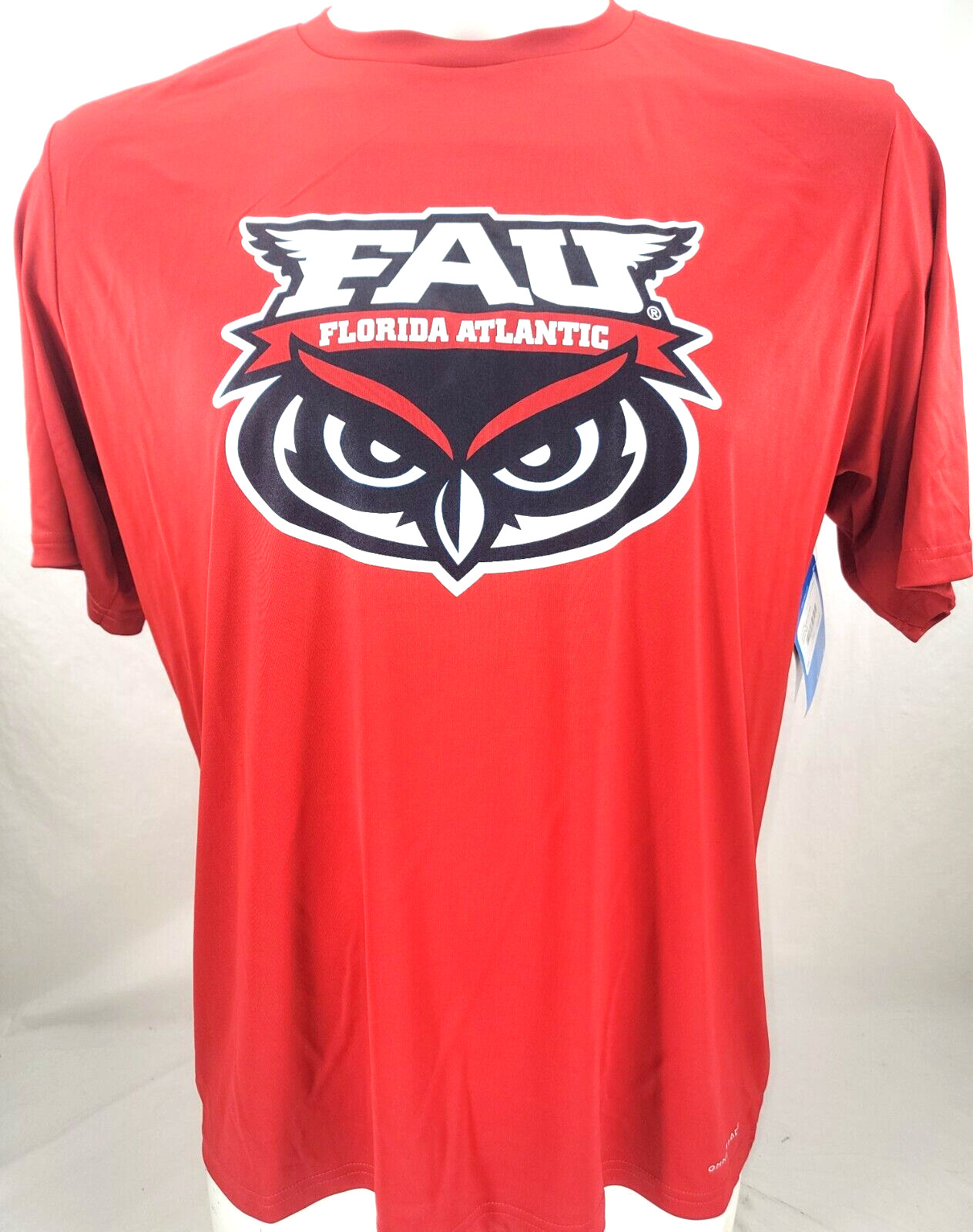 NEW Florida Atlantic FAU Owls Columbia Red Terminal SS Crew Tee Shirt Men's L