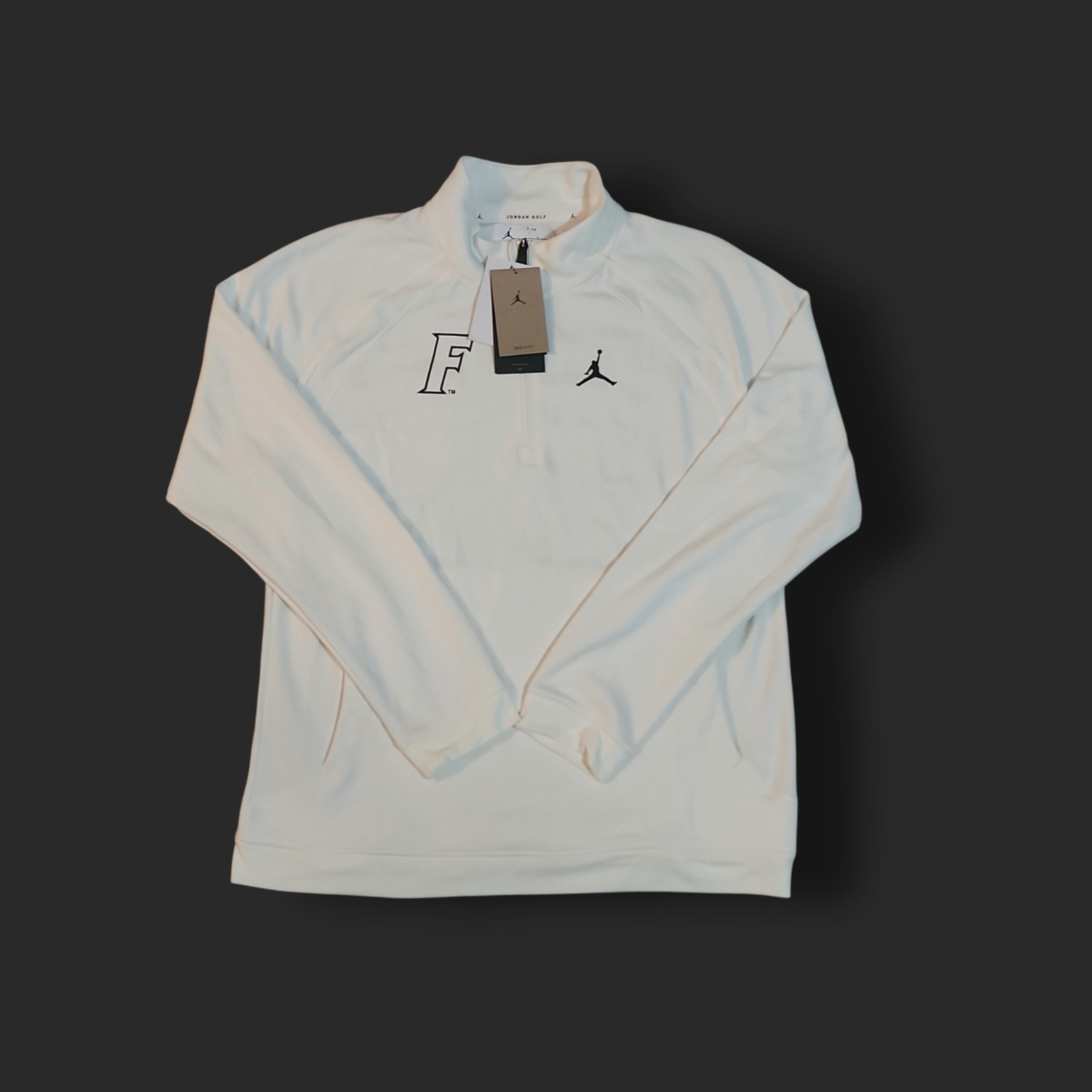 Nike Jordan Sport Golf Florida Gators 1/4 Zip Pullover Mens Large Off White NCAA Nike Jordan Sport Golf Florida Gators 1/4 Zip Pullover Mens Large Off White NCAA
