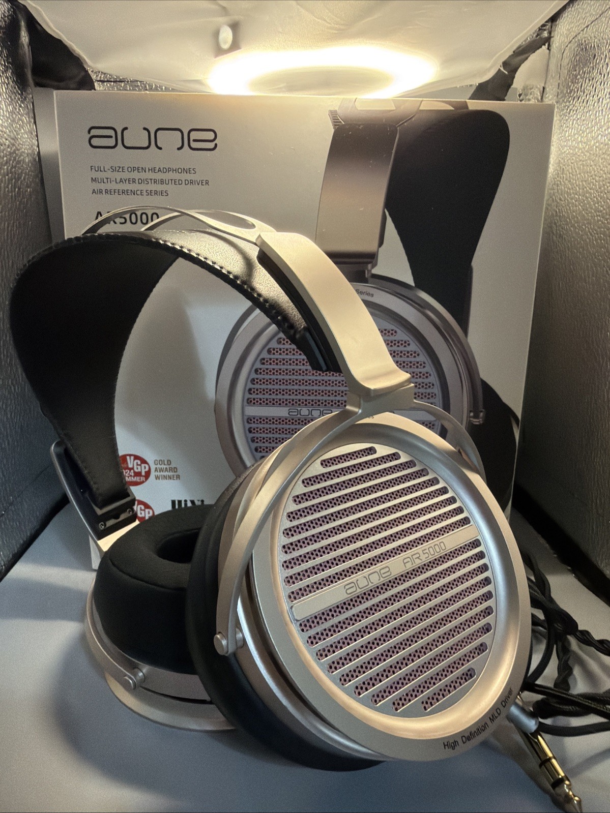 Aune AR5000 Full-Size Open-Back Headphones — Champagne Gold