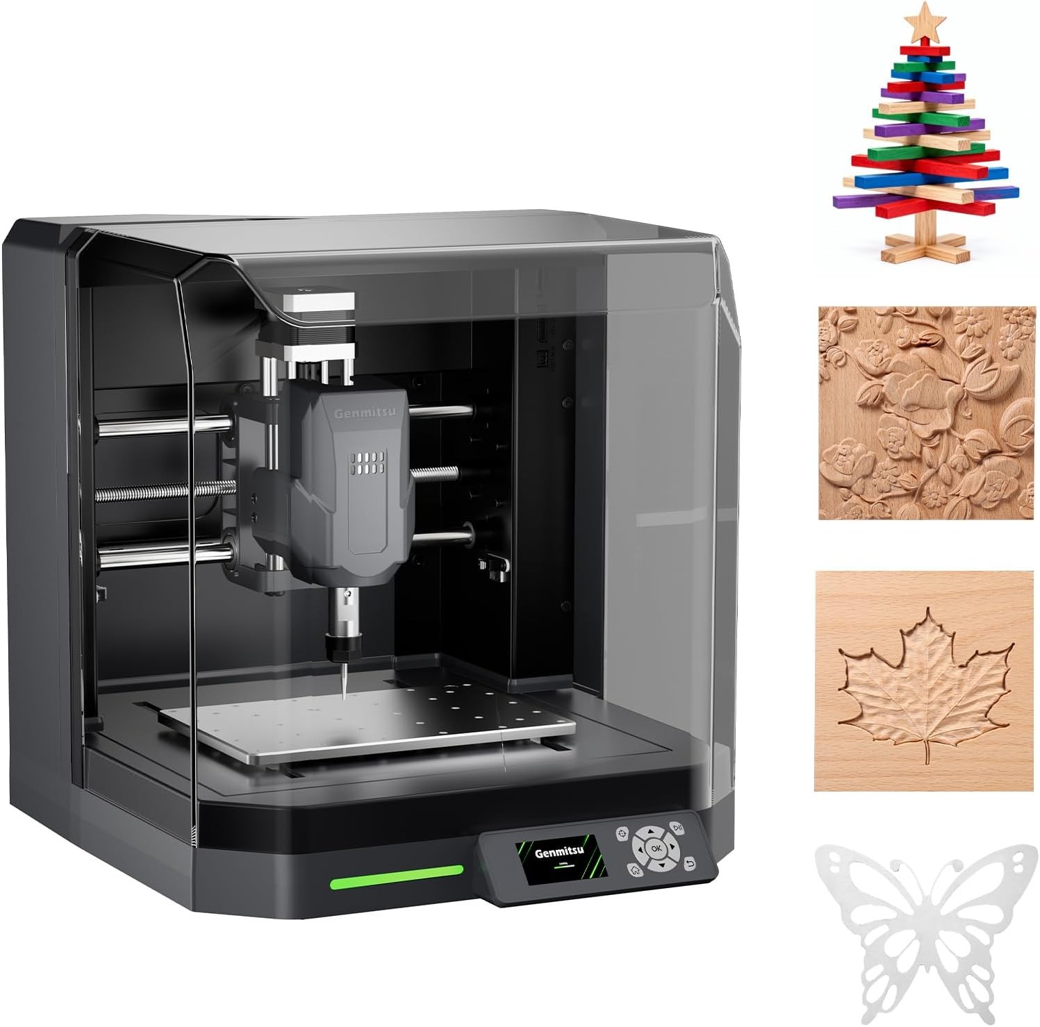 Genmitsu Cubiko CNC Router Machine WiFi APP Control Enclosure Auto Z-Probe