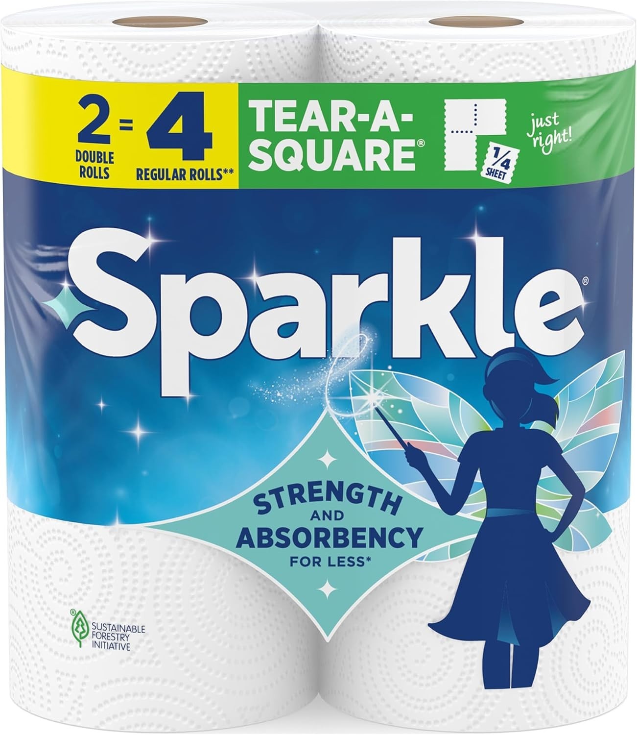 Sparkle Pick-A-Size Paper Towels Spirited Prints 6 Double Rolls = 12 Regular Sparkle Pick-A-Size Paper Towels Spirited Prints 6 Double Rolls = 12 Regular