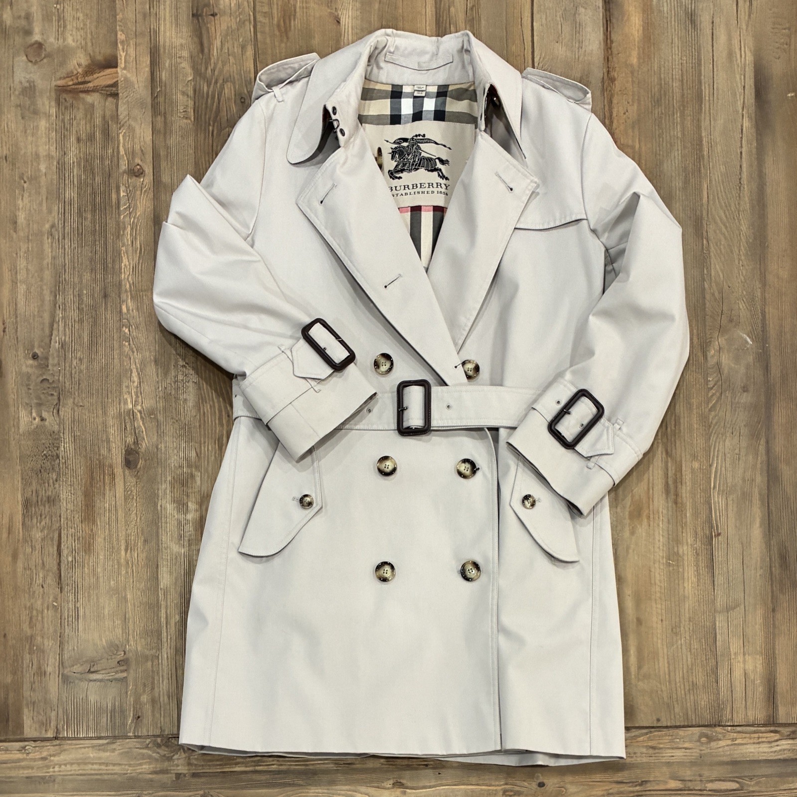 BURBERRY Prorsum US 12 Women\'s Beige Classic Trench Made in Italy 3762014