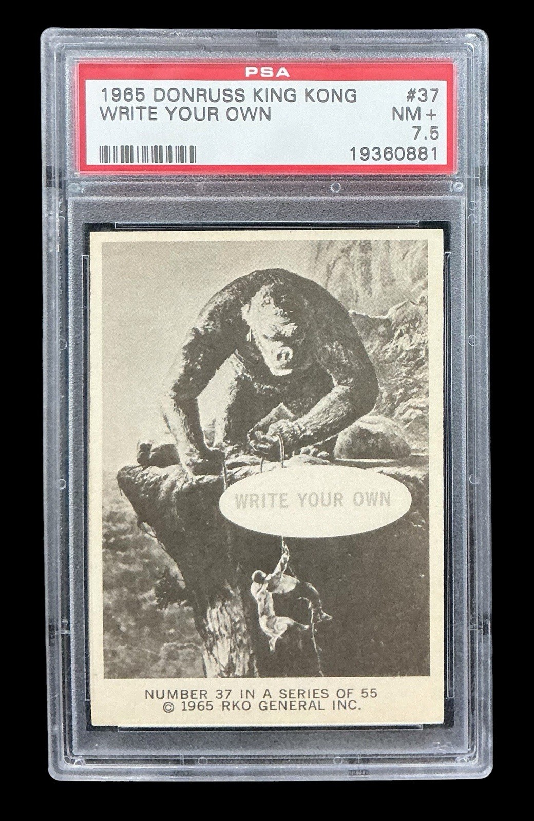1965 donruss #37 king kong rc; blank write your own caption PSA 7.5  (P2, 12^)
