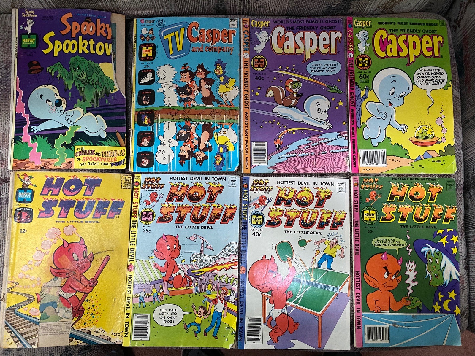 HOT STUFF/ CASPER and TV Casper and Company Lot of 8 HARVEY COMICS