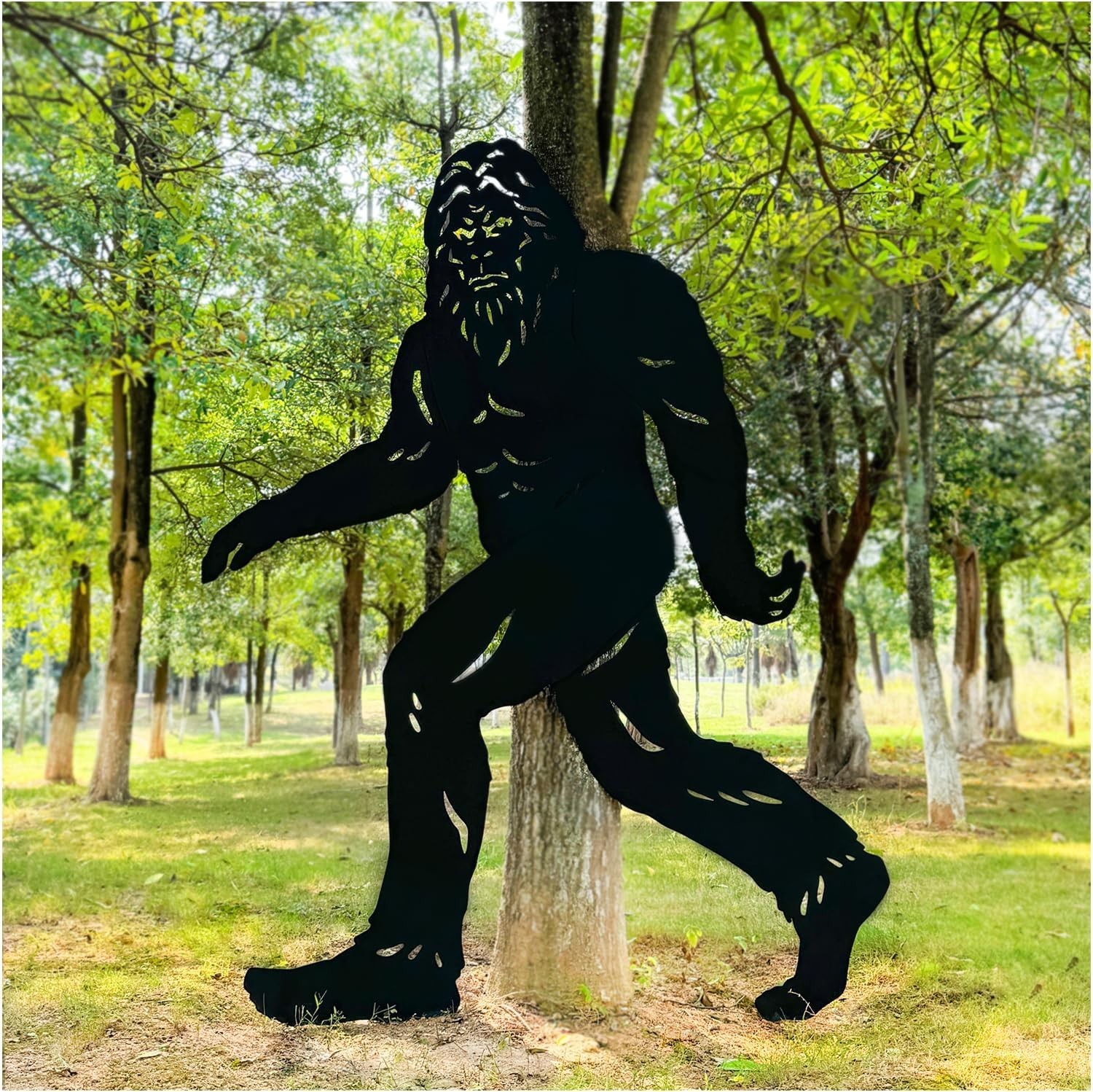 Bigfoot Metal Yard Decor 7.4ft Life Size Sasquatch Outdoor Statue for Garden