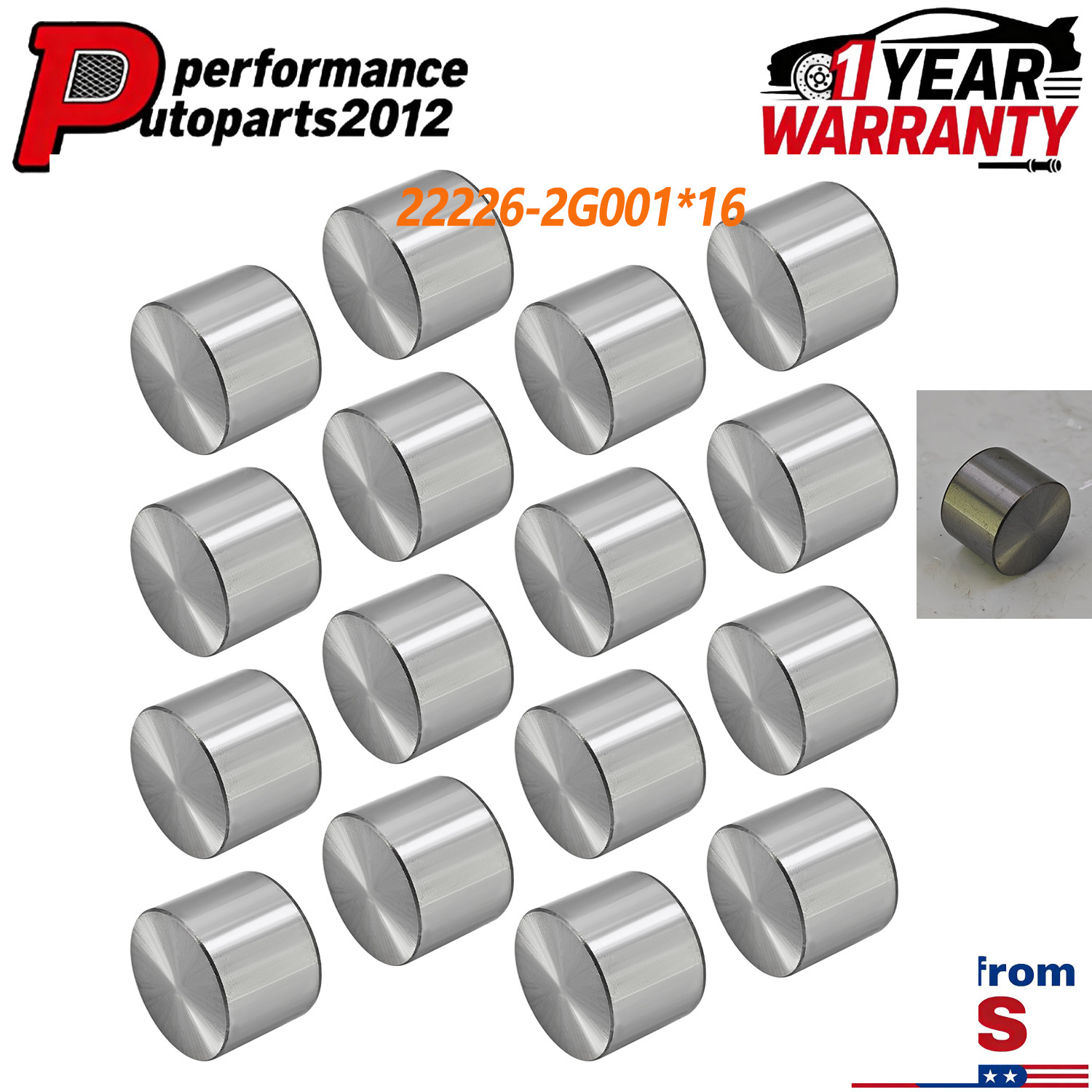 16PCS Valve Lifters 22226-2G001 for Kia Rondo Forte Sorento Santa Fe 2006-2022