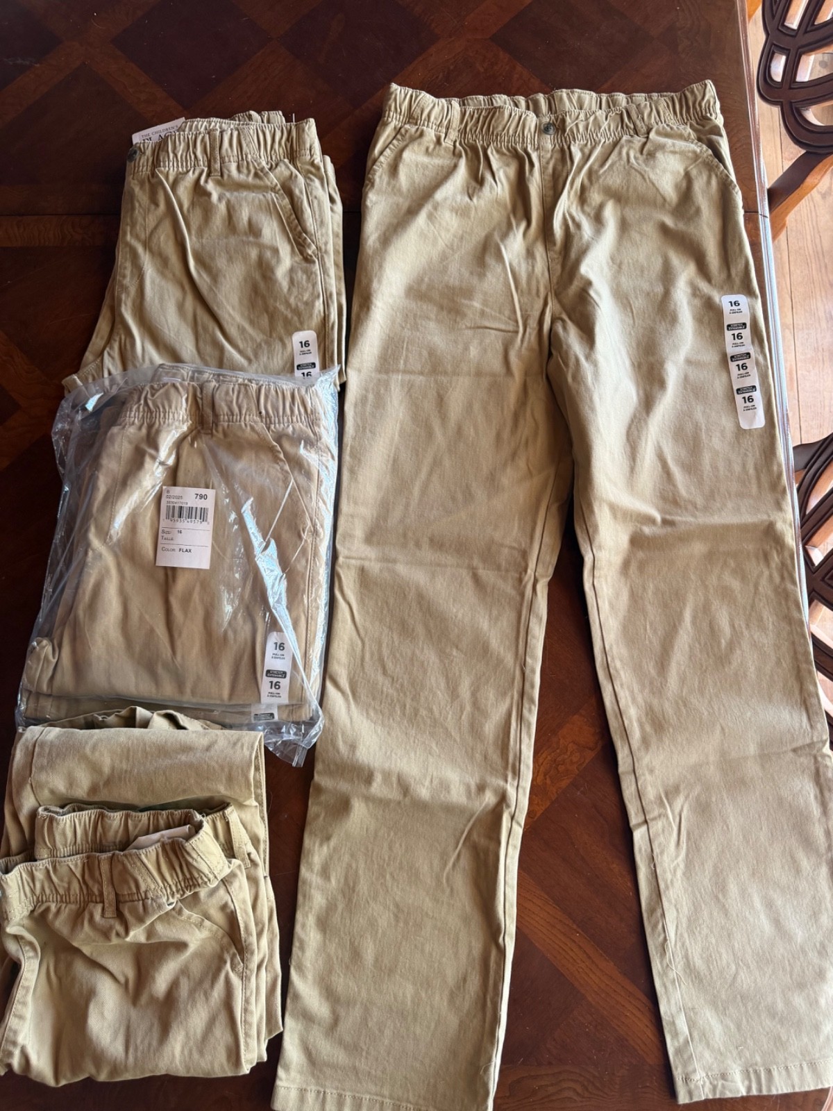 NEW NWT The Children\'s Place Khaki Pants 16 Kids Lot Of 2 29.5” Inseam Elastic NEW NWT The Children\'s Place Khaki Pants 16 Kids Lot Of 2 29.5” Inseam Elastic