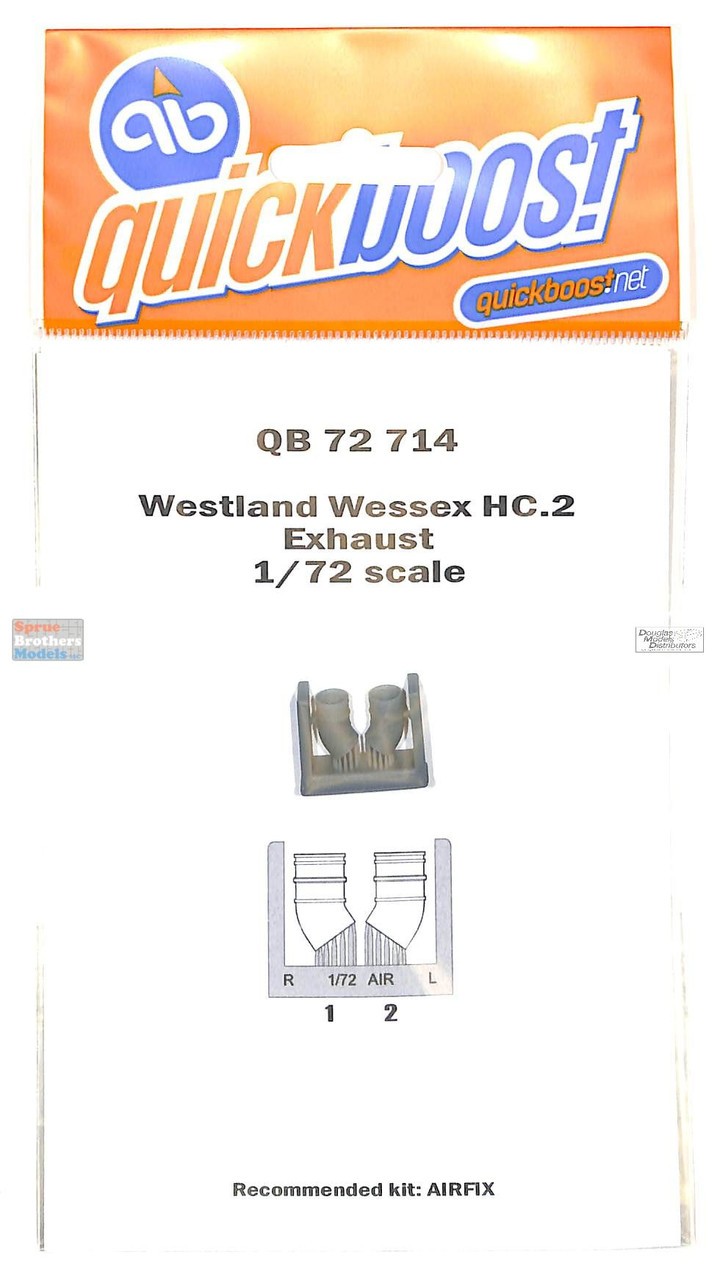 QBT72714 1:72 Quickboost Westland Wessex HC.2 Exhaust (AFX kit) QBT72714 1:72 Quickboost Westland Wessex HC.2 Exhaust (AFX kit)