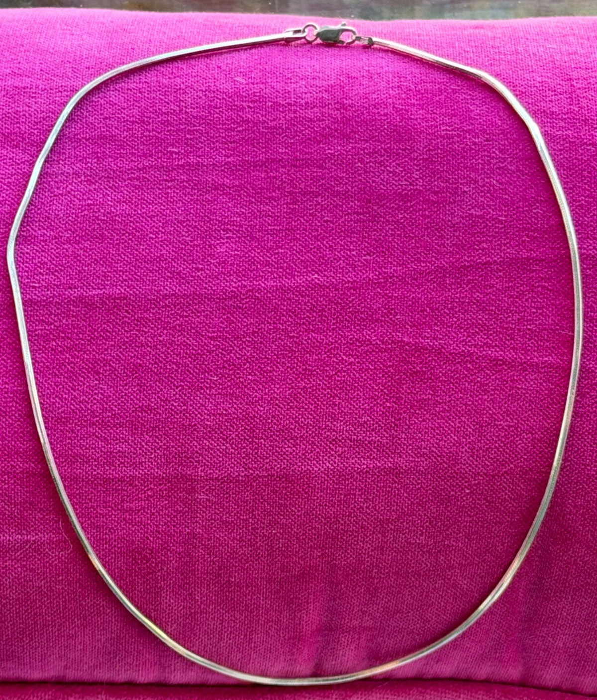Vintage MILOR Italy 925 Sterling Silver Flat Chain Necklace 16\