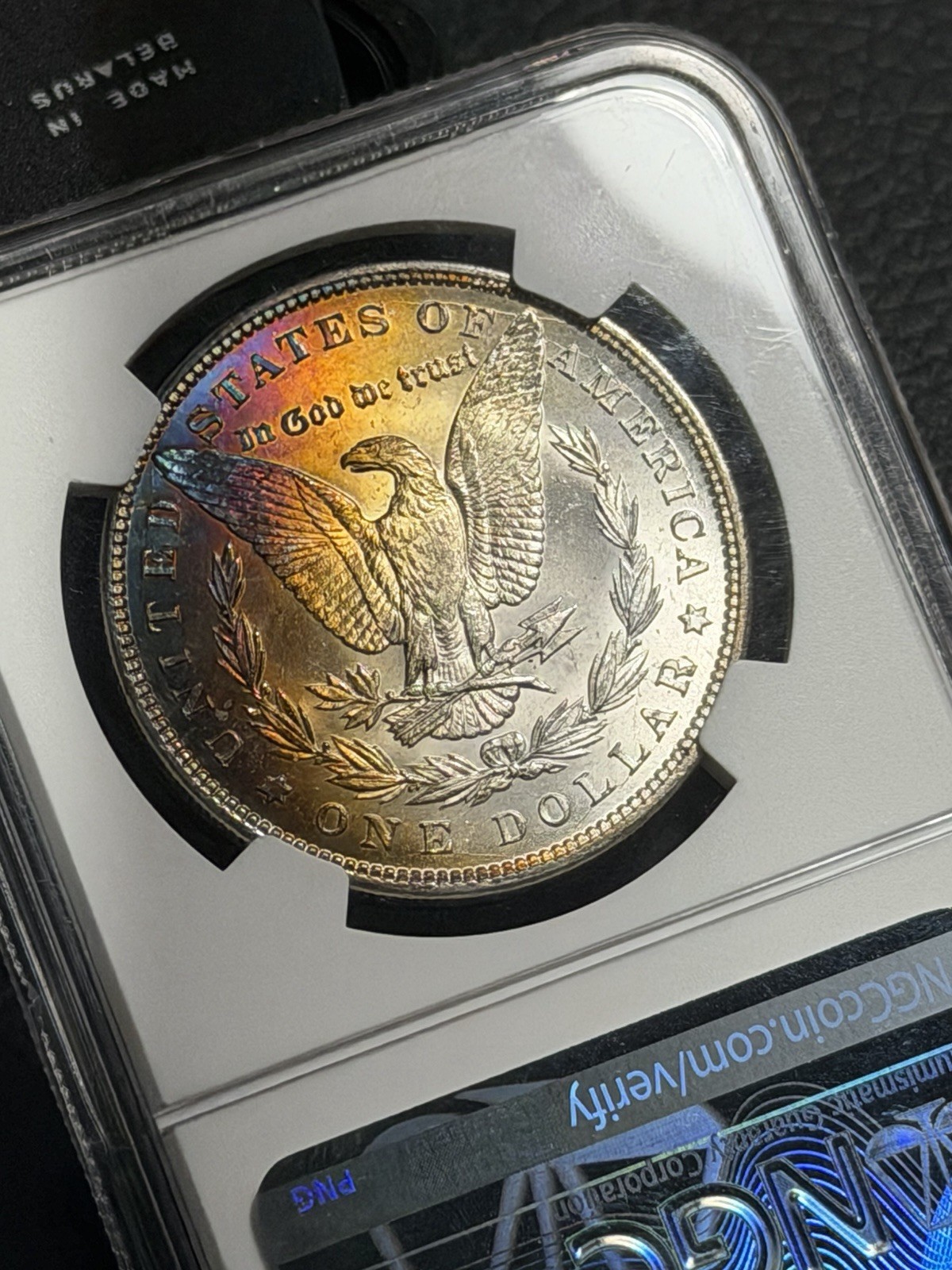 1896 NGC MS64 Morgan Silver Dollar - Stunning Sunset Toner🔥🤩🌅 PQ Color