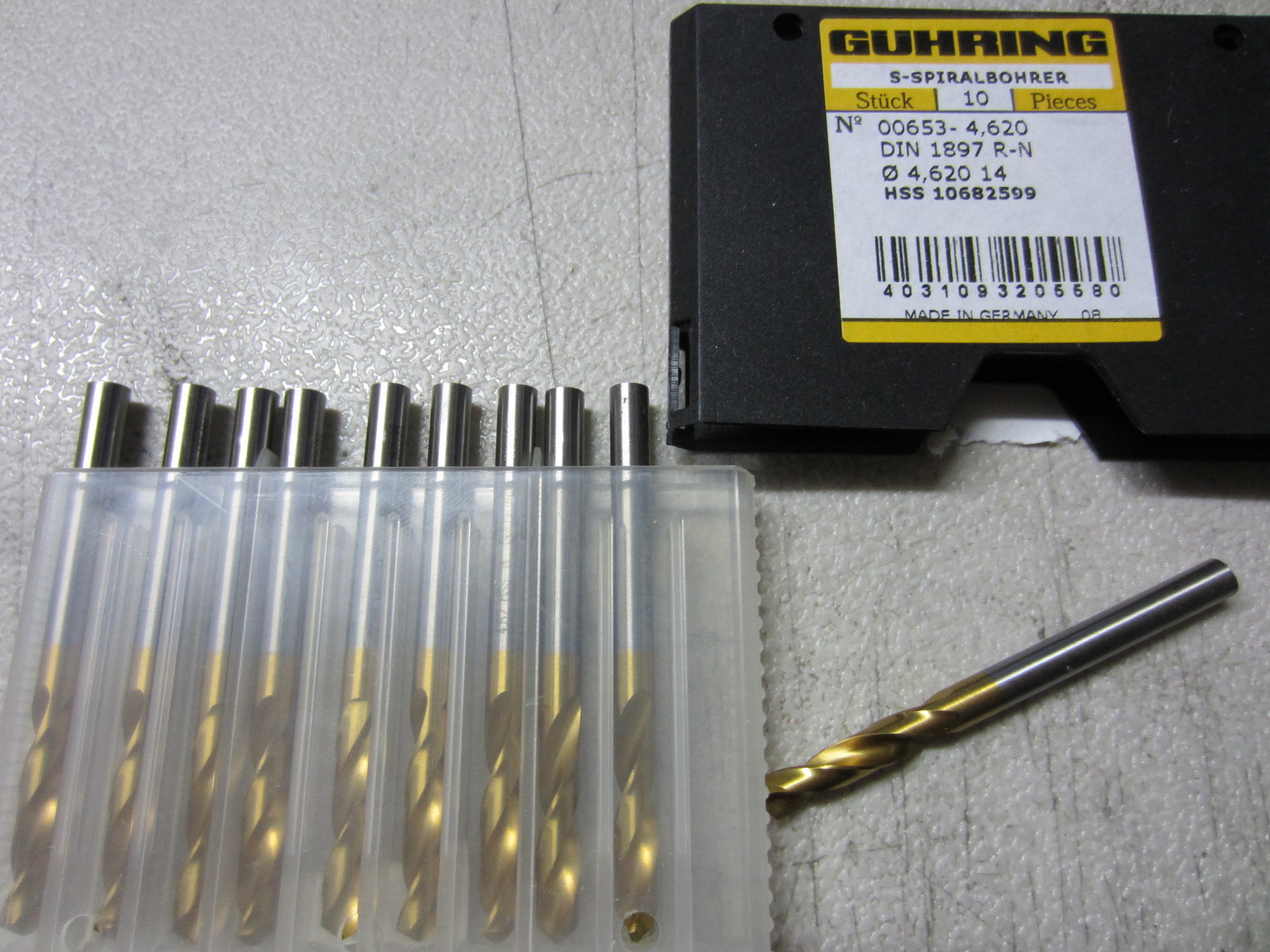 10 pcs GUHRING #14 / 4.62mm / 0.182\
