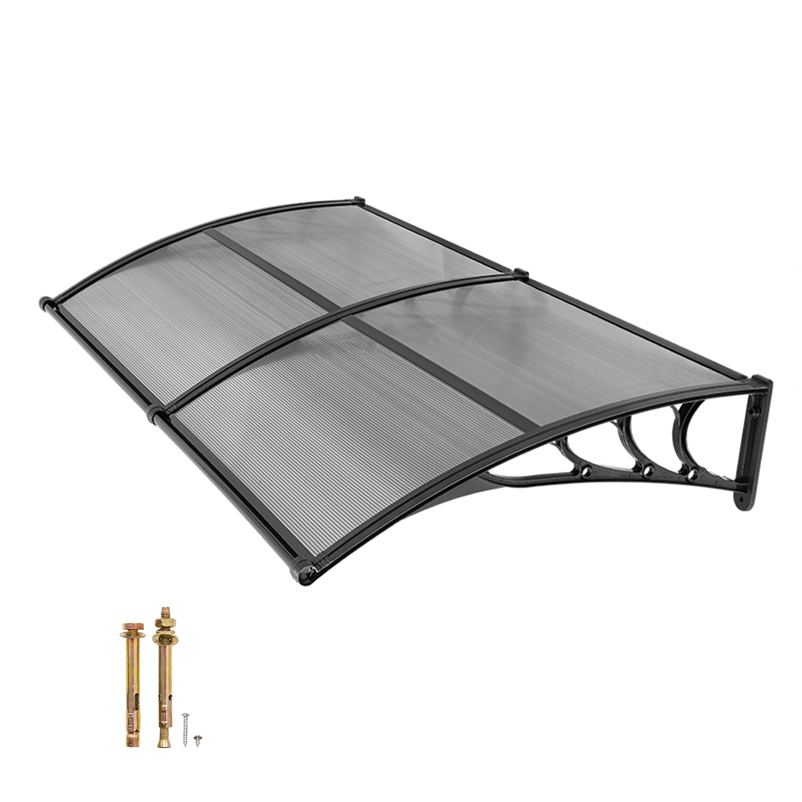 Uimoso 38x78 in Outdoor Door Awning with Drainage for Rain and Sun Protection
