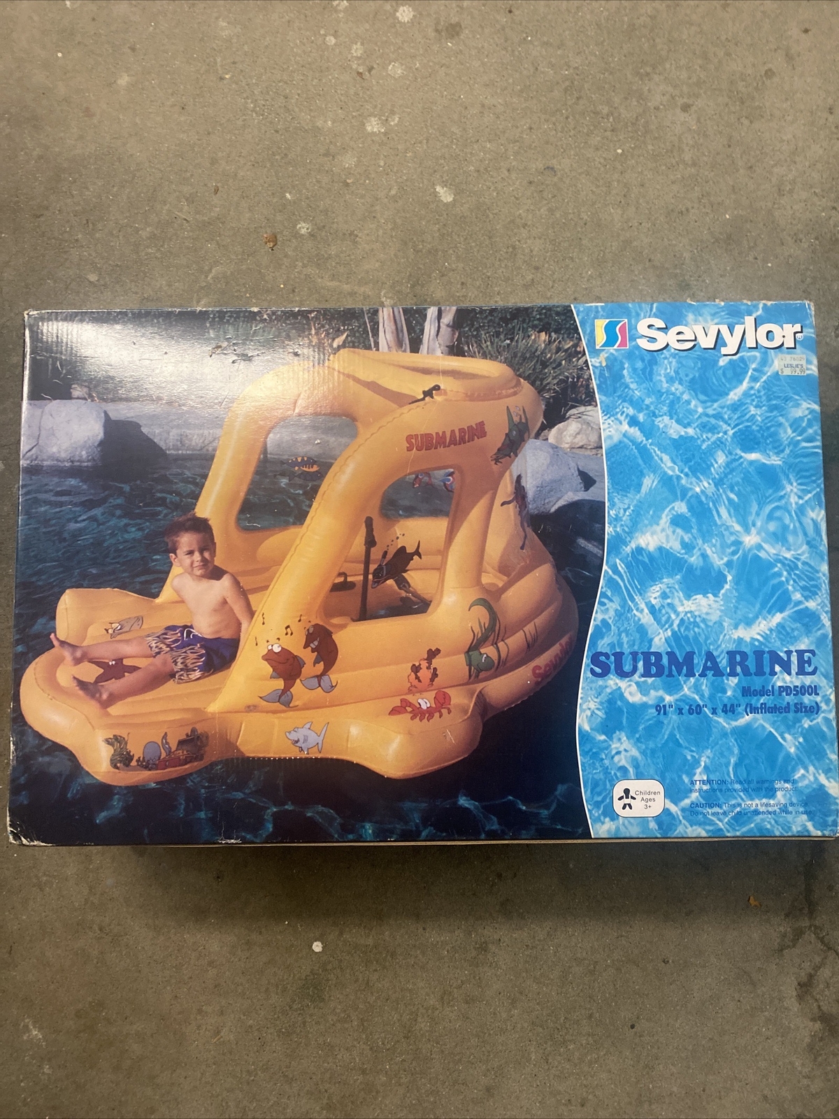Rare Vintage Sevylor Inflatable Submarine PD500L Children Age 3+ New & Sealed Rare Vintage Sevylor Inflatable Submarine PD500L Children Age 3+ New & Sealed