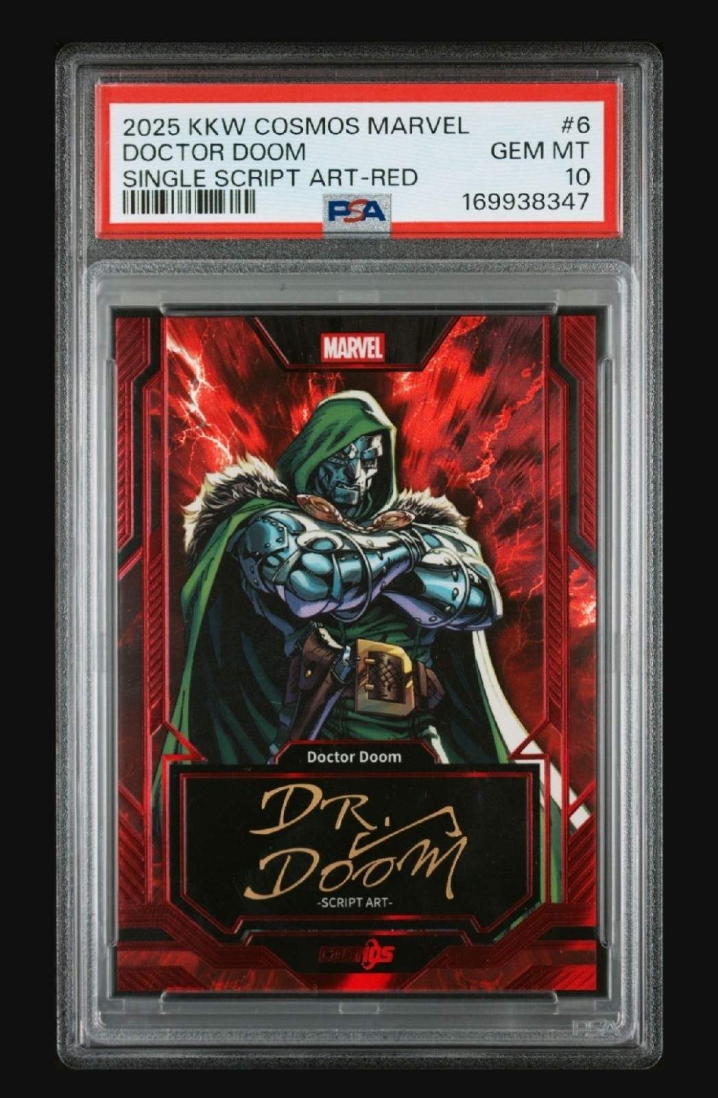2025 KAKAWOW COSMOS MARVEL SCRIPT DOCTOR DOOM RED /75 💥PSA 10💥 POP 1 2025 KAKAWOW COSMOS MARVEL SCRIPT DOCTOR DOOM RED /75 💥PSA 10💥 POP 1