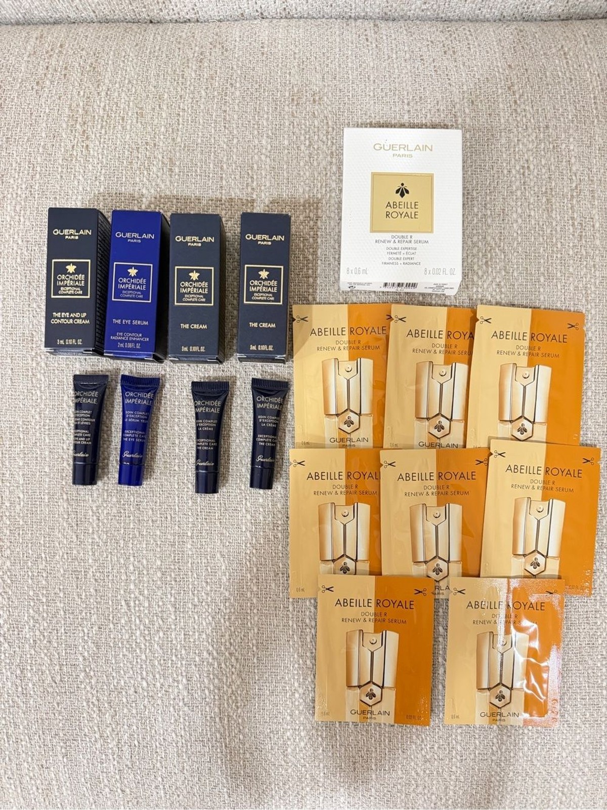 Guerlain 12pc Skincare Set – Orchidée Impériale & Abeille Royale double R serum
