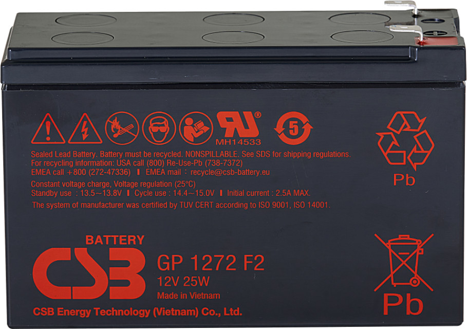 Brand New OEM CSB GP1272 F2 12v 7.2Ah Sealed Lead Acid Replacement Battery