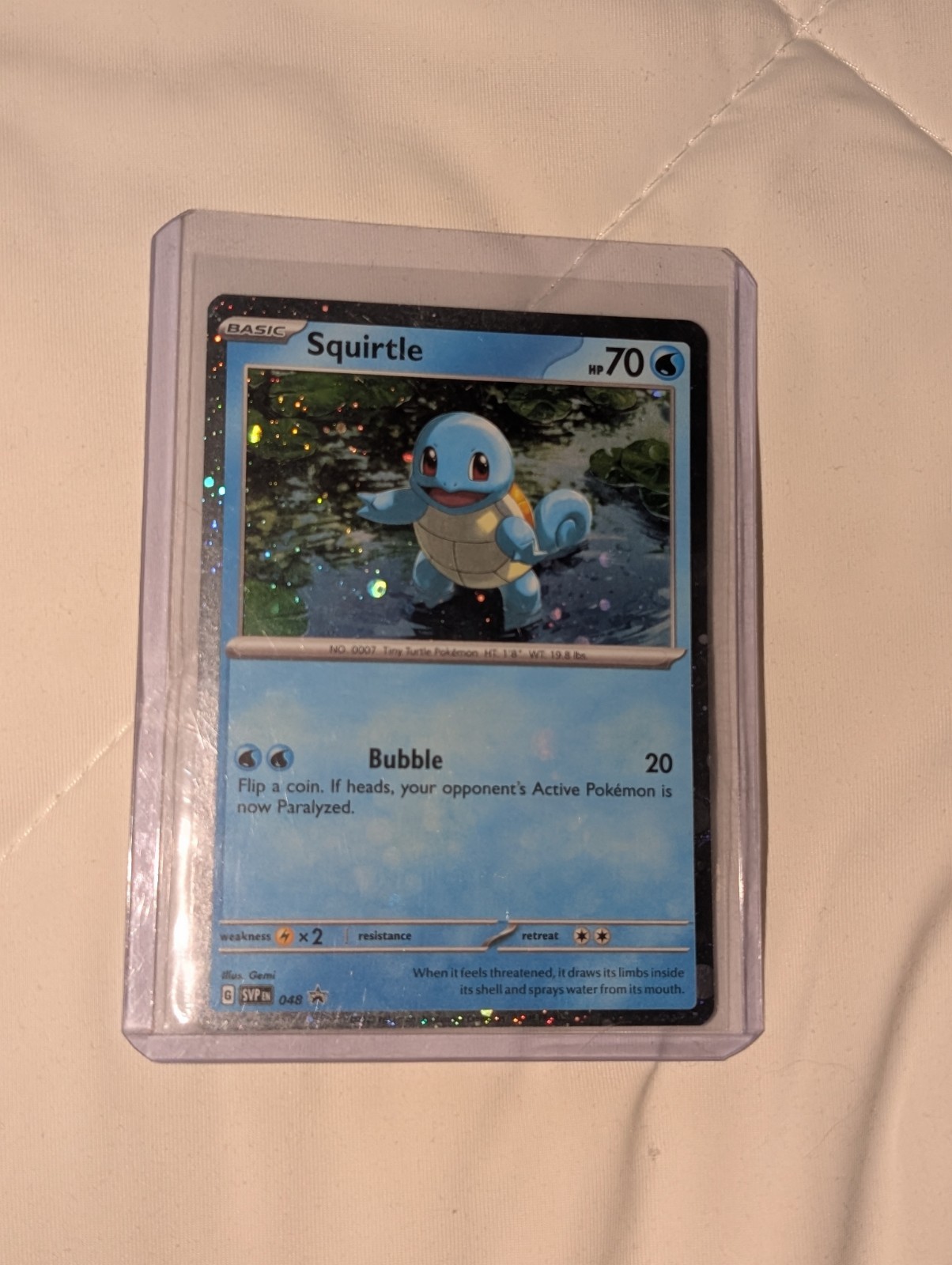 Pokémon TCG Squirtle 048/SVP Black Star Promo Holo NM Pokémon Card