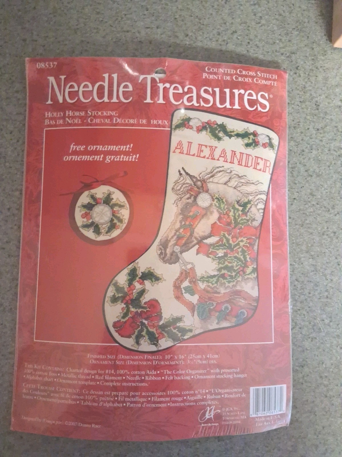 Vtg Needle Treasures Sealed Cross Stitch Stocking Kit Holly Horse Stocking 2007 Vtg Needle Treasures Sealed Cross Stitch Stocking Kit Holly Horse Stocking 2007