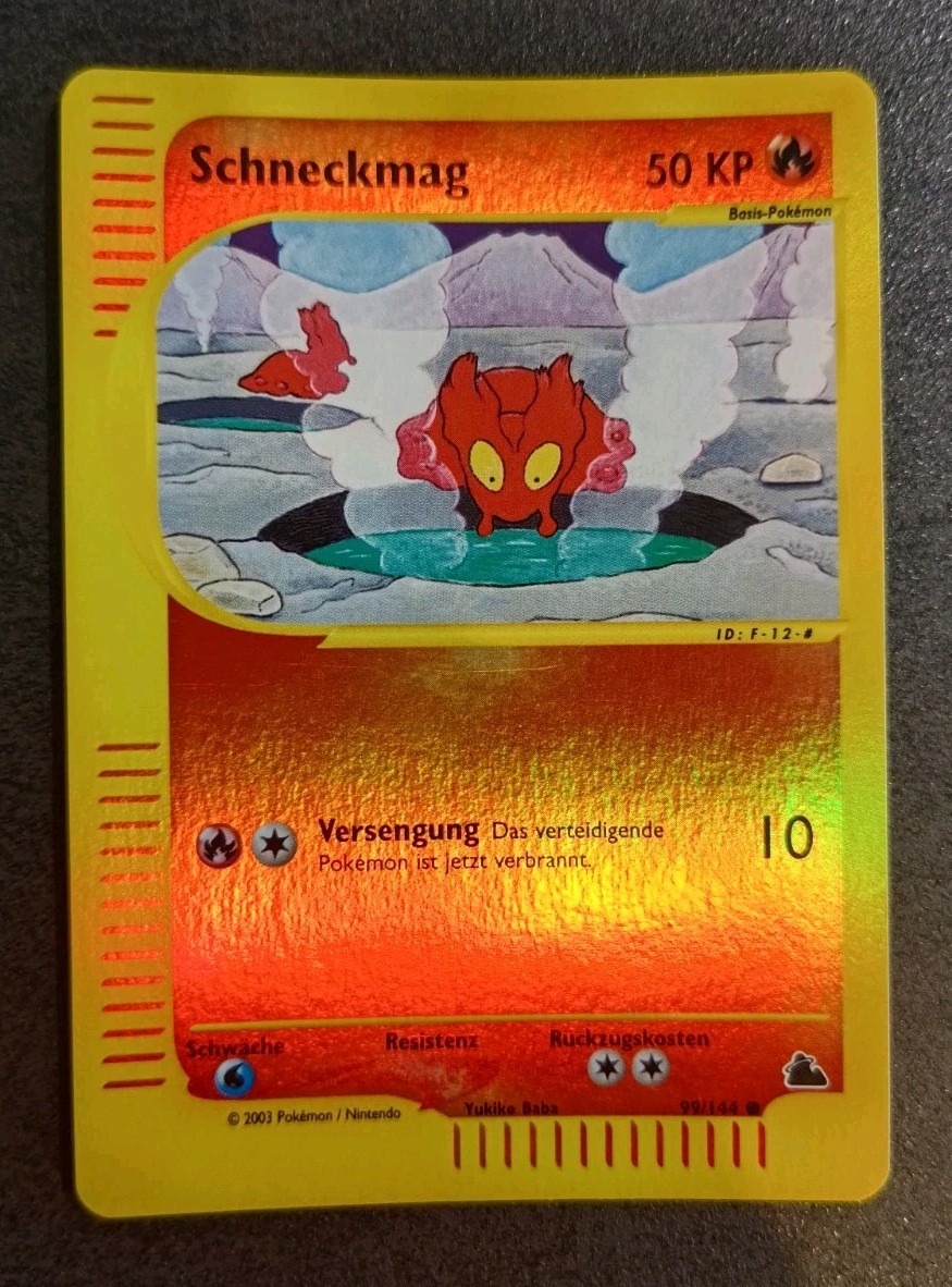 Snail Mag Slugma 99 144 Skyridge RARE Pokemon 2003 E-Series Reverse Holo NM Snail Mag Slugma 99 144 Skyridge RARE Pokemon 2003 E-Series Reverse Holo NM