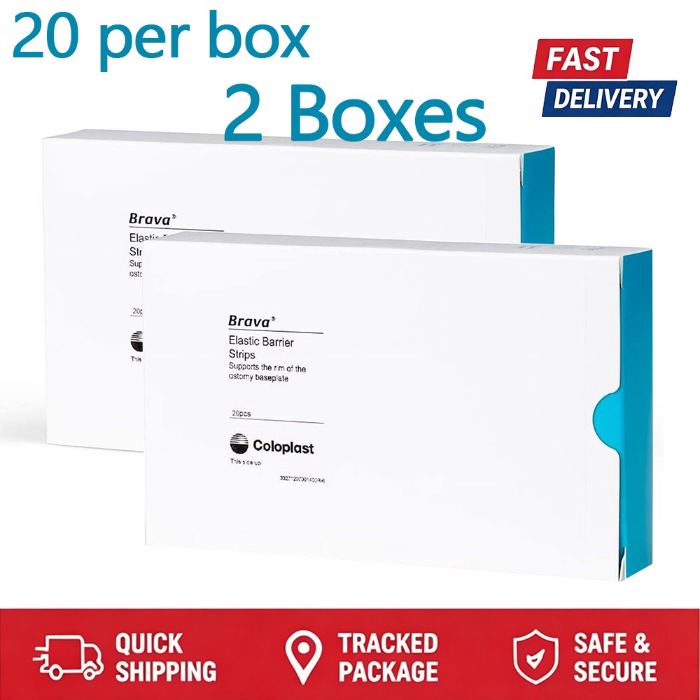 2 Boxes Coloplast Brava 120700 Elastic Barrier Strips 40