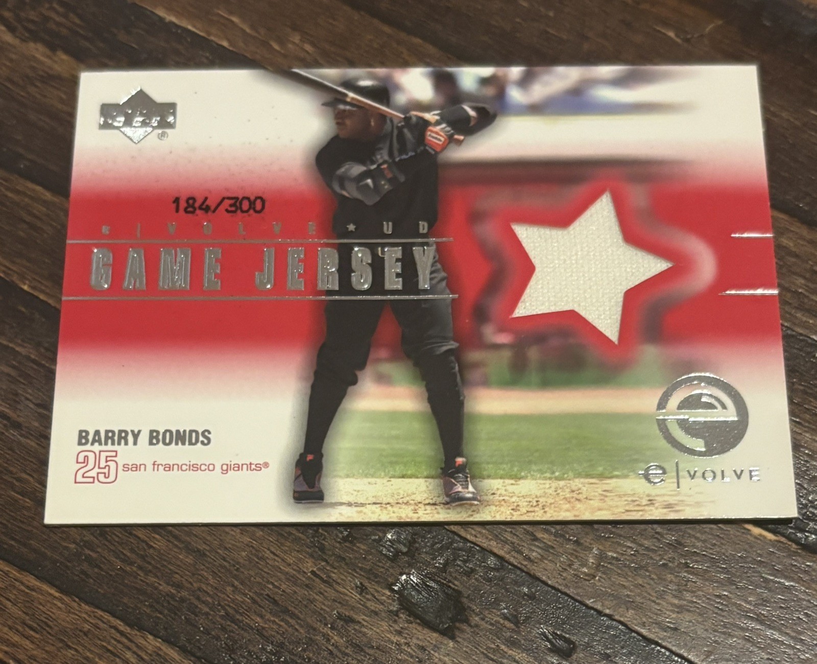 2001 Upper Deck - E-Volve Series 2 Game Jersey Barry Bonds #EJ-BB /300 (MEM) 2001 Upper Deck - E-Volve Series 2 Game Jersey Barry Bonds #EJ-BB /300 (MEM)