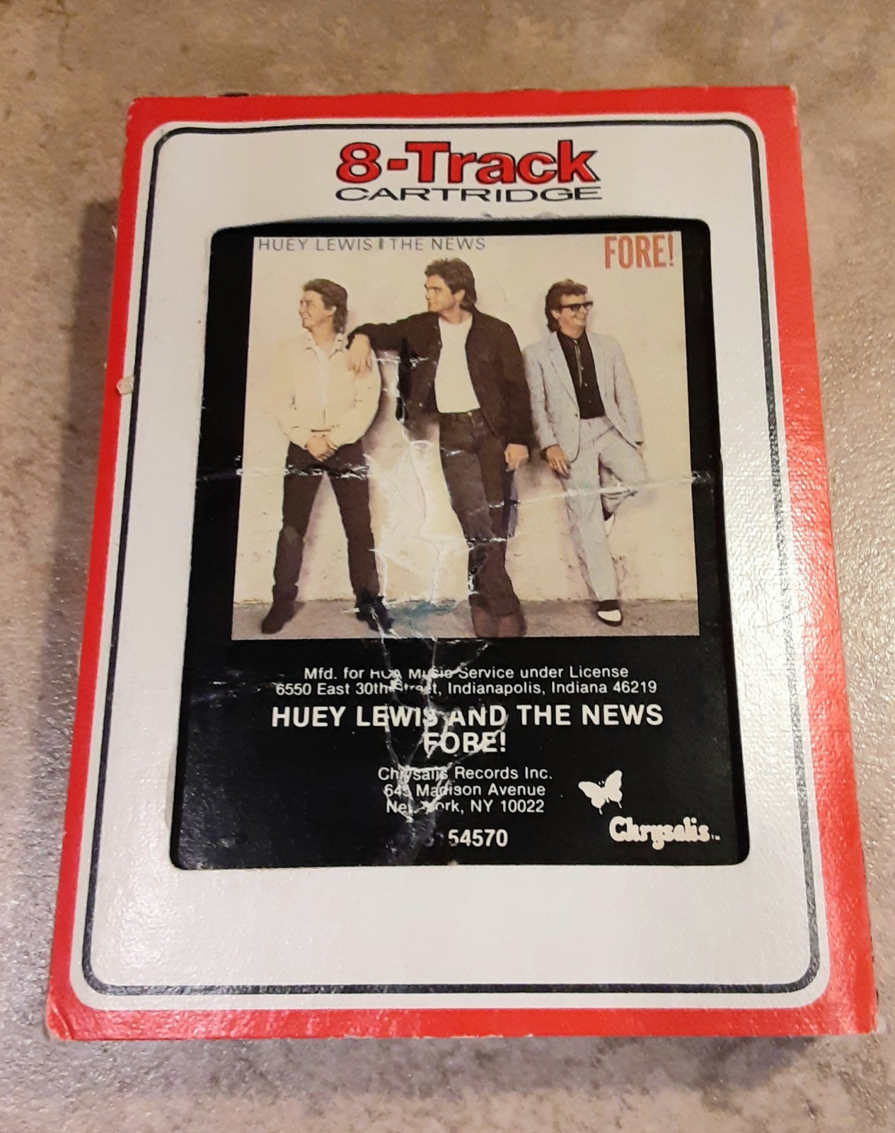 HUEY LEWIS & THE NEWS ~ \'Fore\' • 8 Track Tape (1986-RCA Music Service) HUEY LEWIS & THE NEWS ~ \'Fore\' • 8 Track Tape (1986-RCA Music Service)