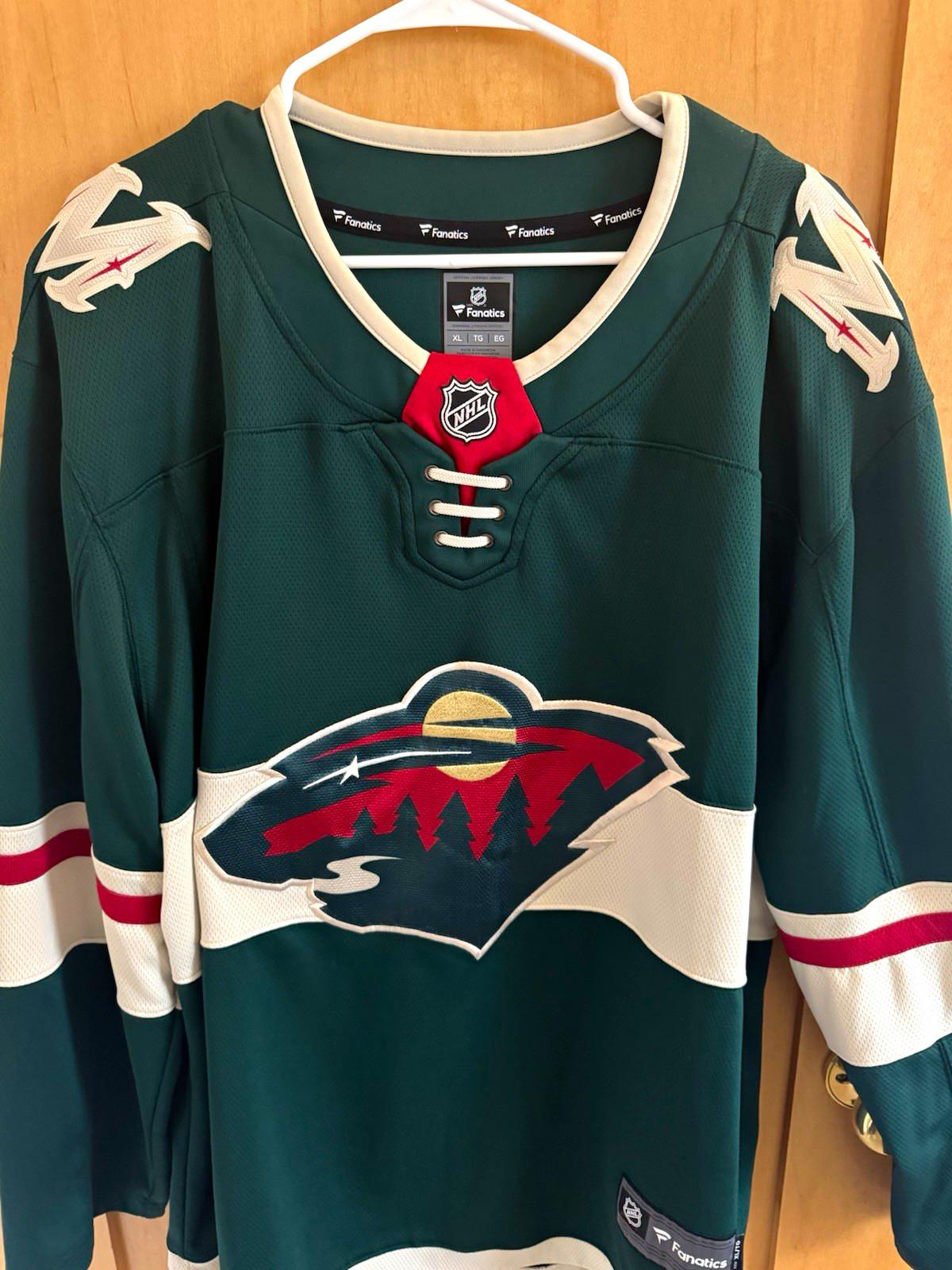 Minnesota Wild Fanatics Breakaway Jersey Men’s XL Green Blank NHL Hockey