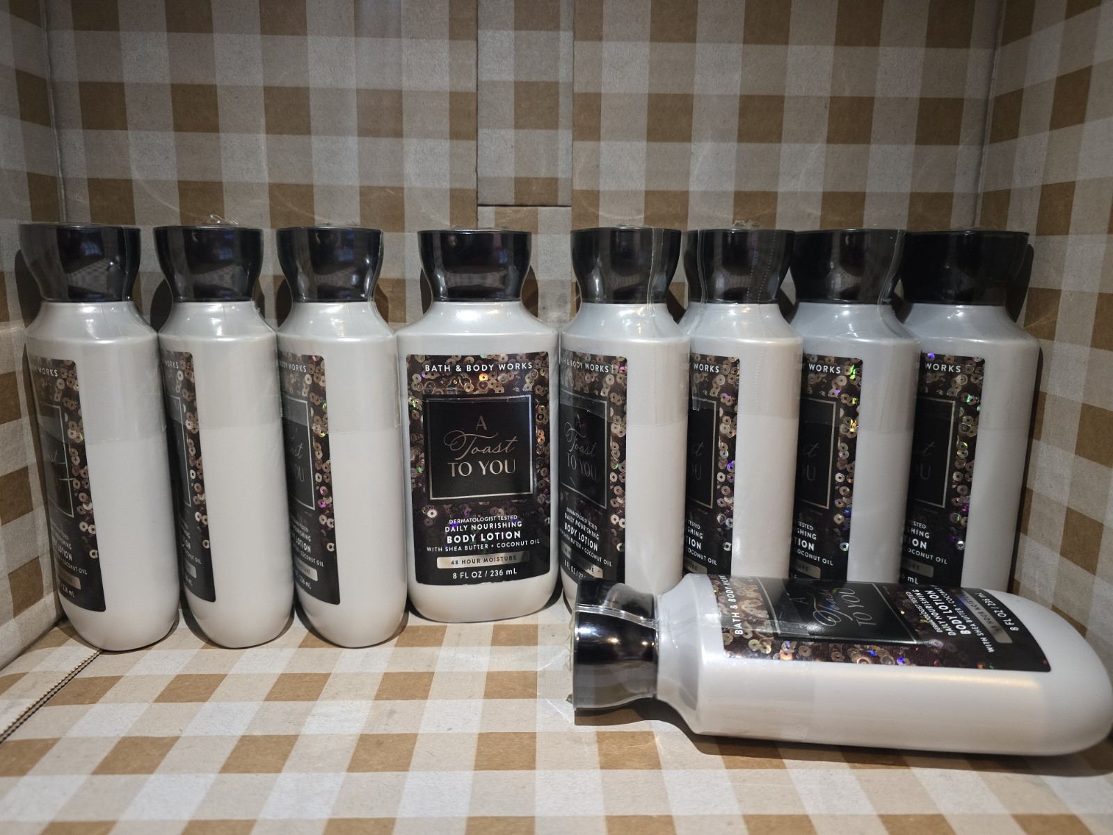 (9 PACK) Bath & Body Works A Toast To You Body Lotion Cream 8 oz SEALED (9 PACK) Bath & Body Works A Toast To You Body Lotion Cream 8 oz SEALED