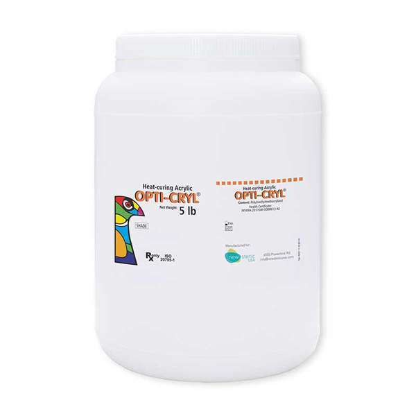 Opti-Cryl Heat-Curing Acrylic Resin Powder, Original Shade, 5Lb Bottle Opti-Cryl Heat-Curing Acrylic Resin Powder, Original Shade, 5Lb Bottle