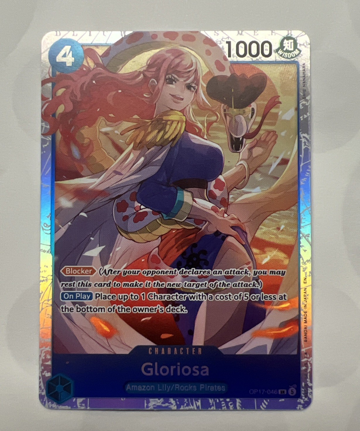 Super Rare (SR) Alternate Art card for Gloriosa (OP17-046)  NM