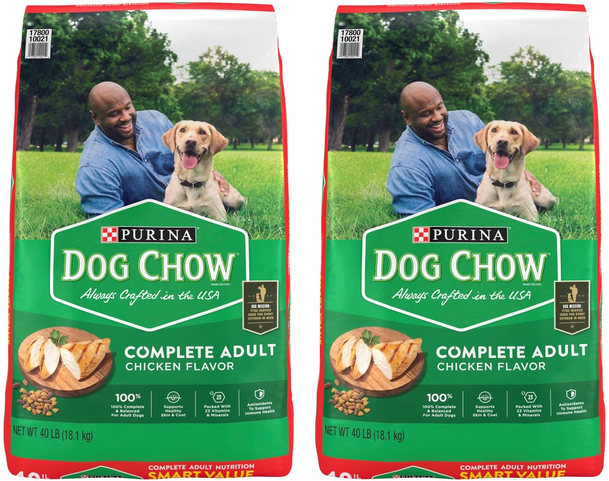 Dog Chow Complete Adult with Real Chicken Dry Dog Food, 2x40-lb bundle