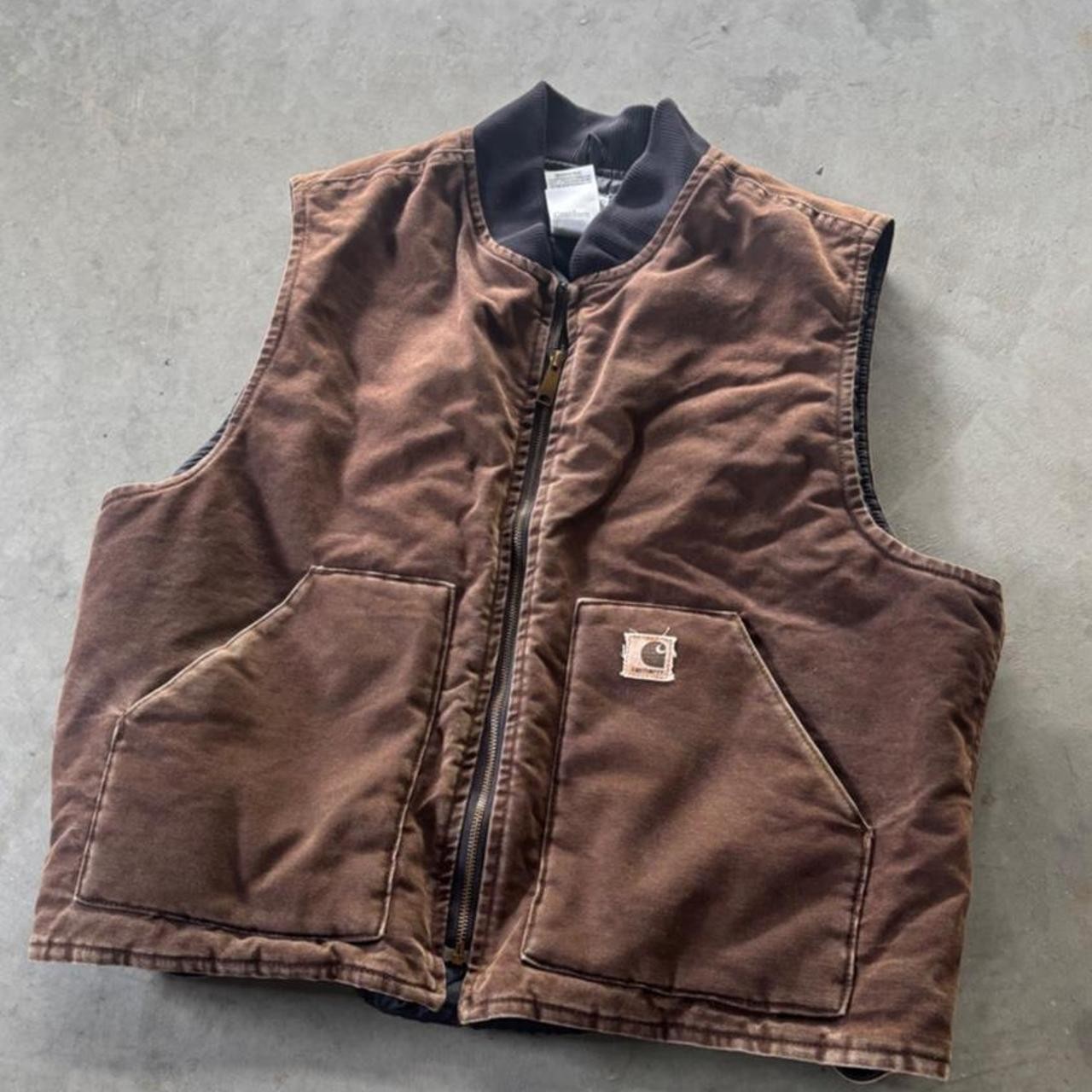 50 Vintage 2000’s Faded Brown Carhartt Vest [COPY]