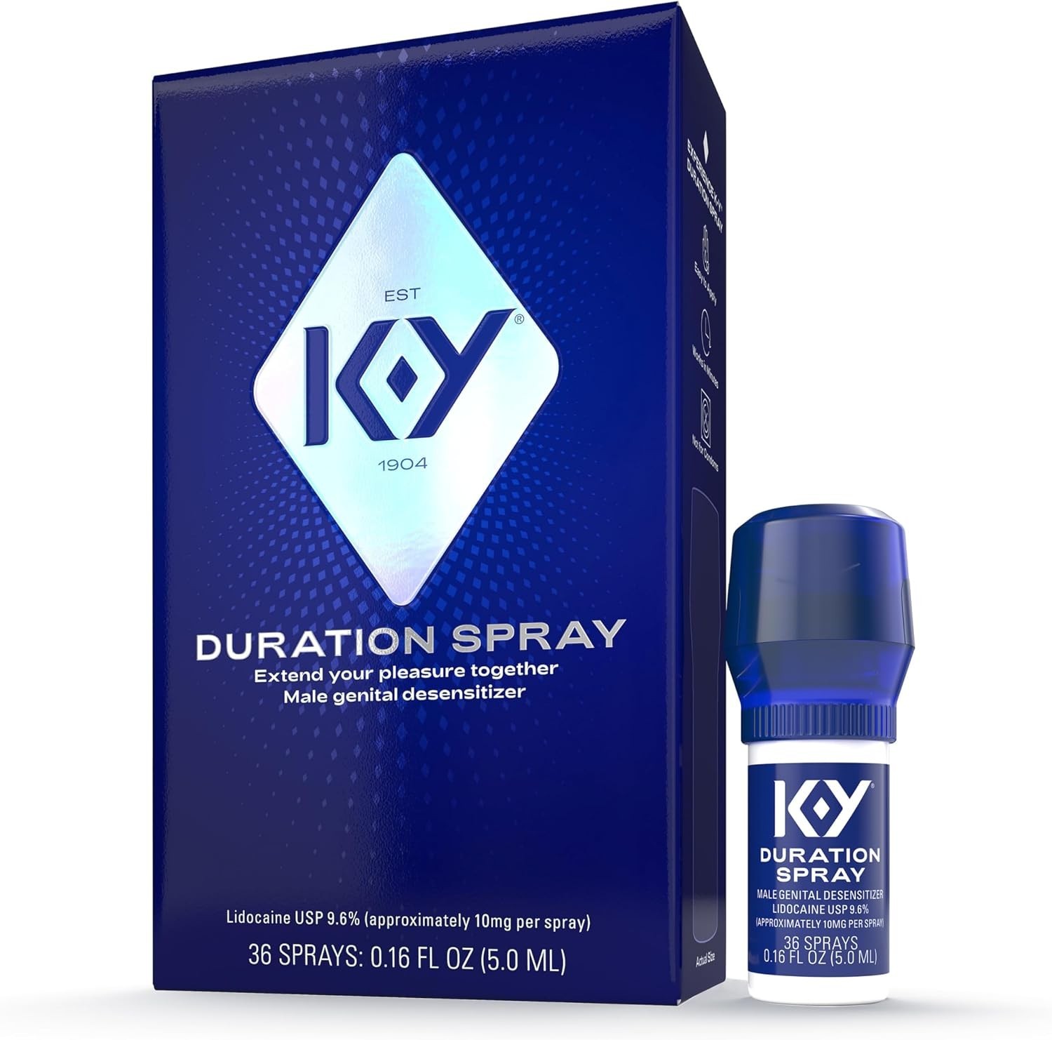 K-Y Duration Spray for Men, Male Genital 0.16 Fl Oz (Pack of 1), BLUE New