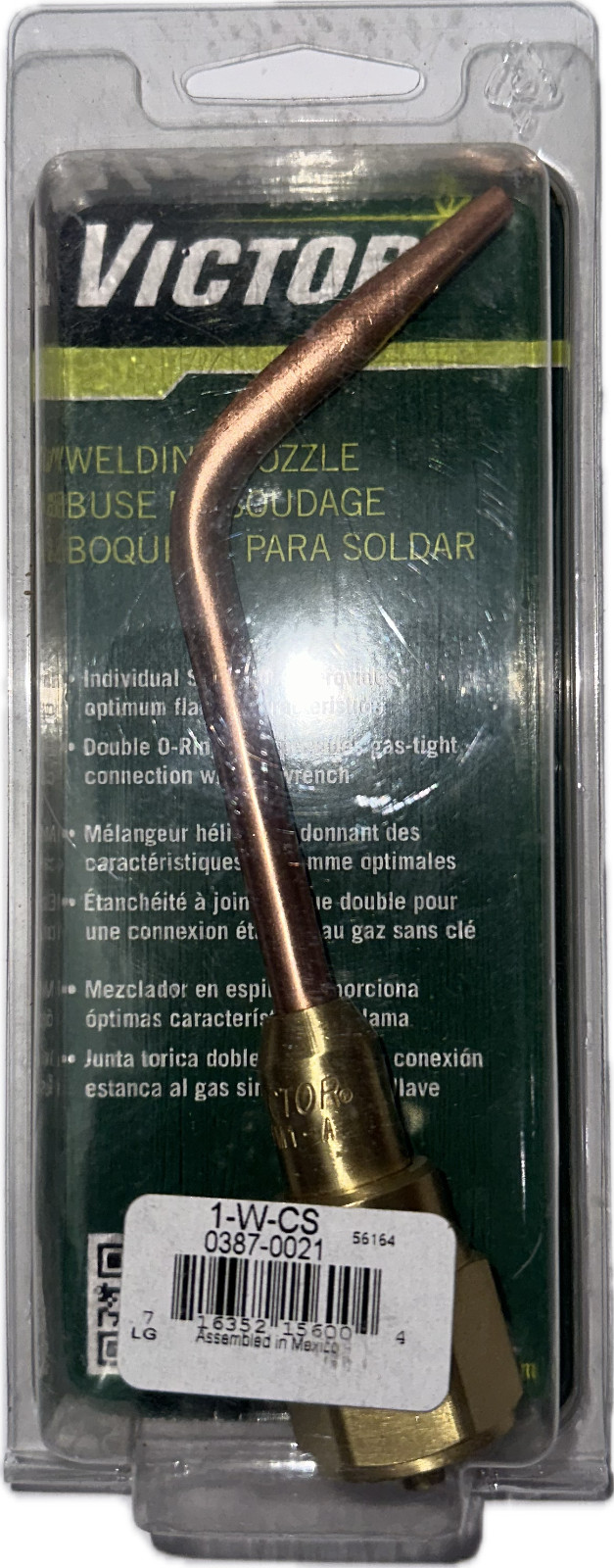 Victor 0387-0021  1-W-CS Welding Nozzle For Use With 300 Series Torch Handles