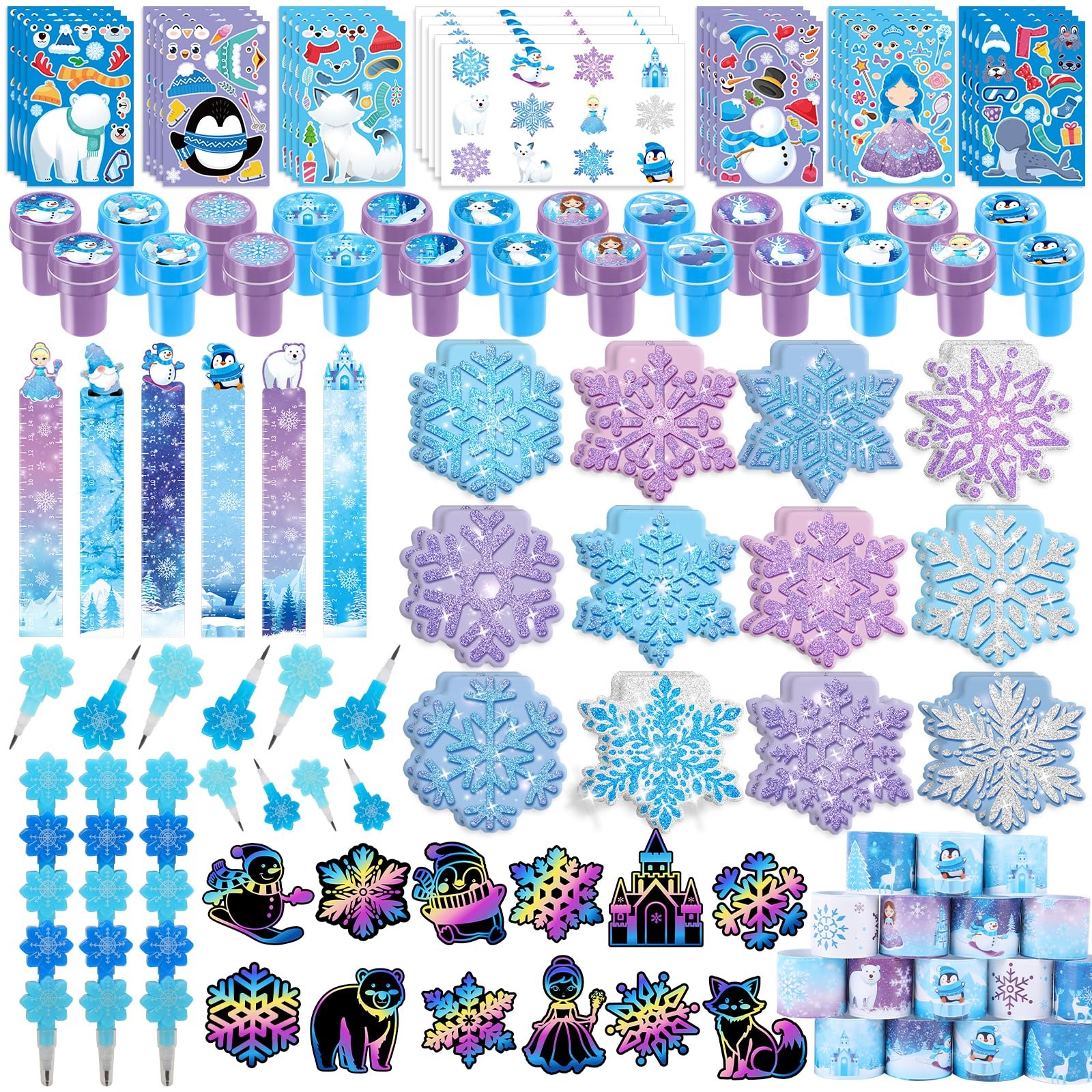 BenLouis 108Pcs Frozen Stationery Set Party Favors for Kids
