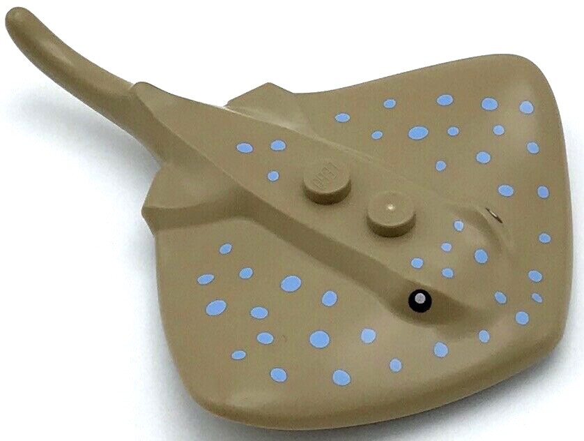Lego New Dark Tan Manta Ray Stingray with Two Studs with Eyes Sea Life Animal Lego New Dark Tan Manta Ray Stingray with Two Studs with Eyes Sea Life Animal