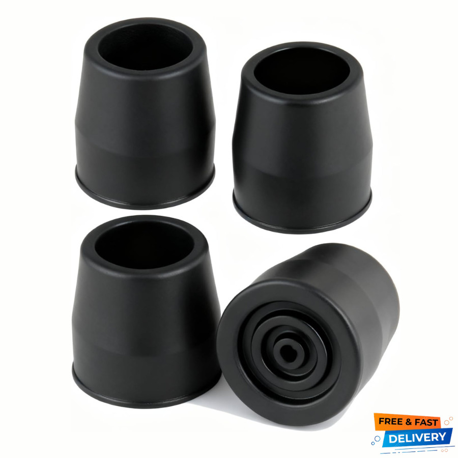 Rubber 4 pcs Walker Tips 1 1/8\'\' Heavy Duty, Replacement Tips for Walkers, Co...
