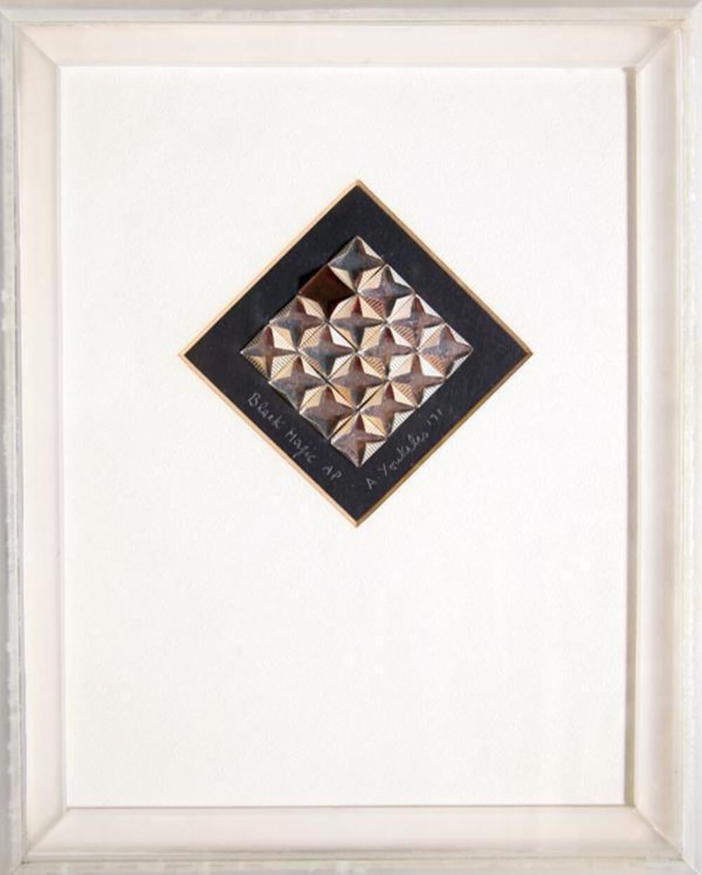 Anne Youkeles, Black Magic, 3-D Screenprint Collage, Signed in Pencil
