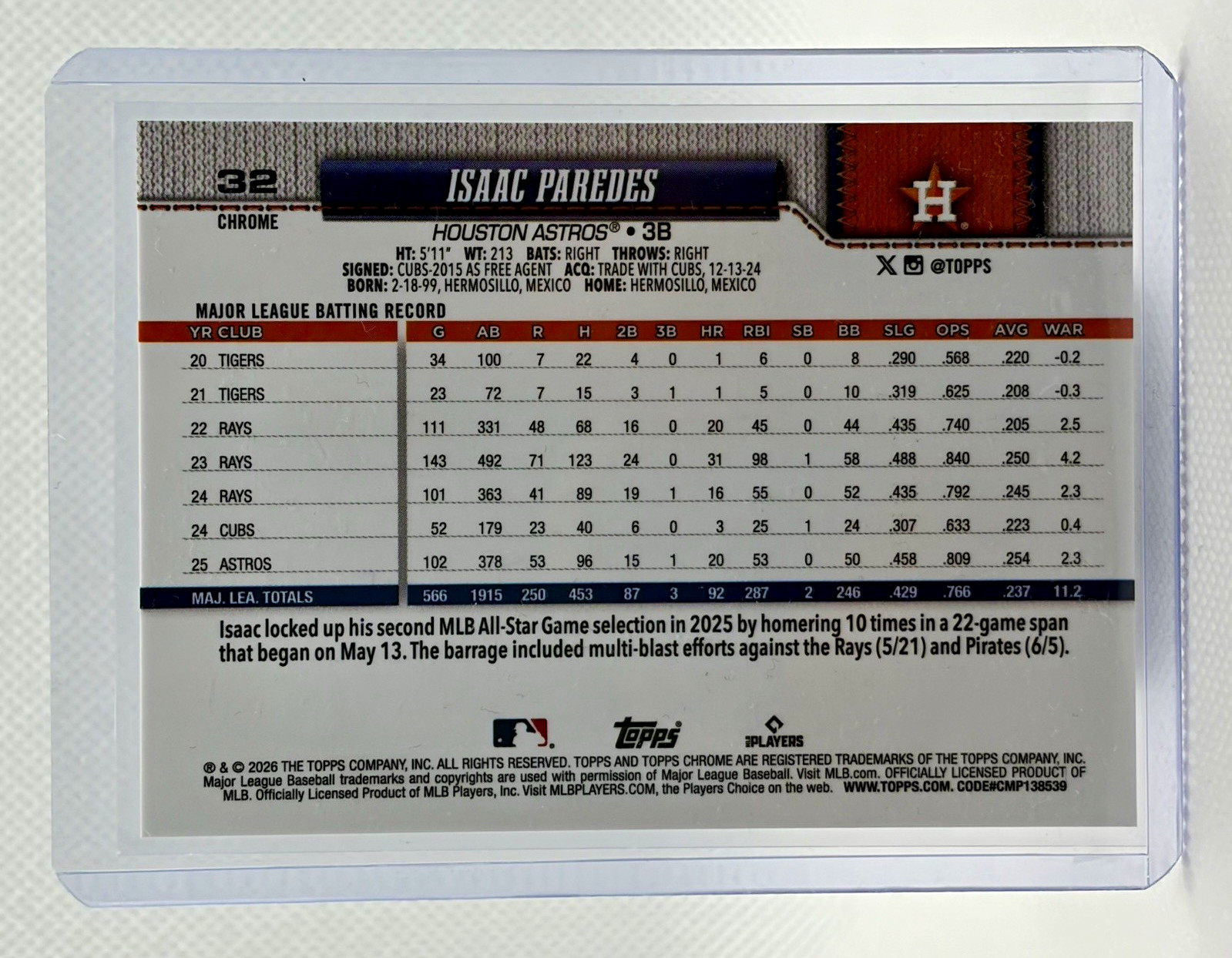 Topps Chrome 2026 Houston Astros 5-Card Lot (Rookies Imai /50, Cole /50) Topps Chrome 2026 Houston Astros 5-Card Lot (Rookies Imai /50, Cole /50)