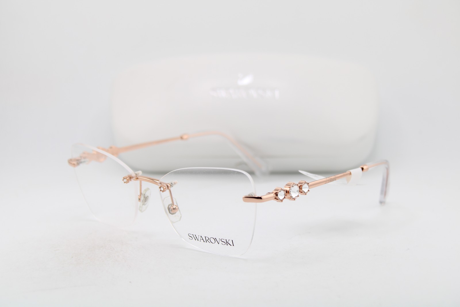 NEW SWAROVSKI SK 1014 4014 GOLD GUNMETAL CRYSTALS AUTHENTIC EYEGLASSES 53-16 NEW SWAROVSKI SK 1014 4014 GOLD GUNMETAL CRYSTALS AUTHENTIC EYEGLASSES 53-16