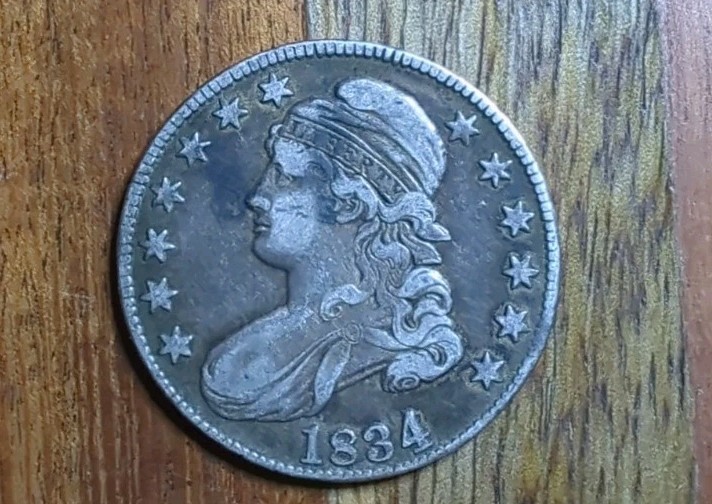 USA Capped Bust Half Dollar · 1834 Silver 50 C