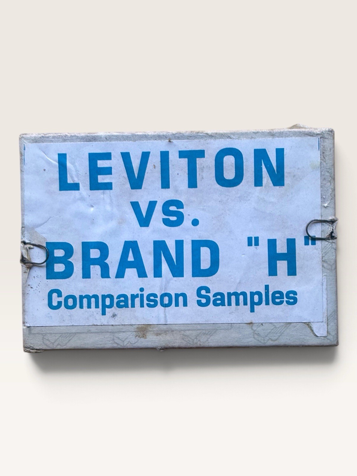 Vintage 1973 Leviton vs Brand H Outlet Comparison Salesman Sample Kit Box