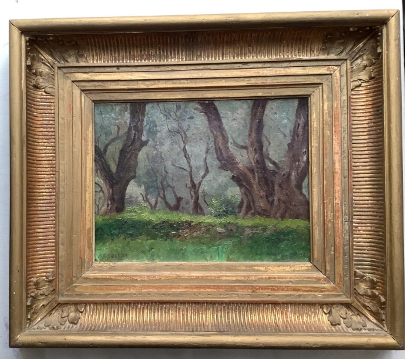 Therese CLEMENT (1889-1984) Signed - Landscape in the Woods Cap Martin