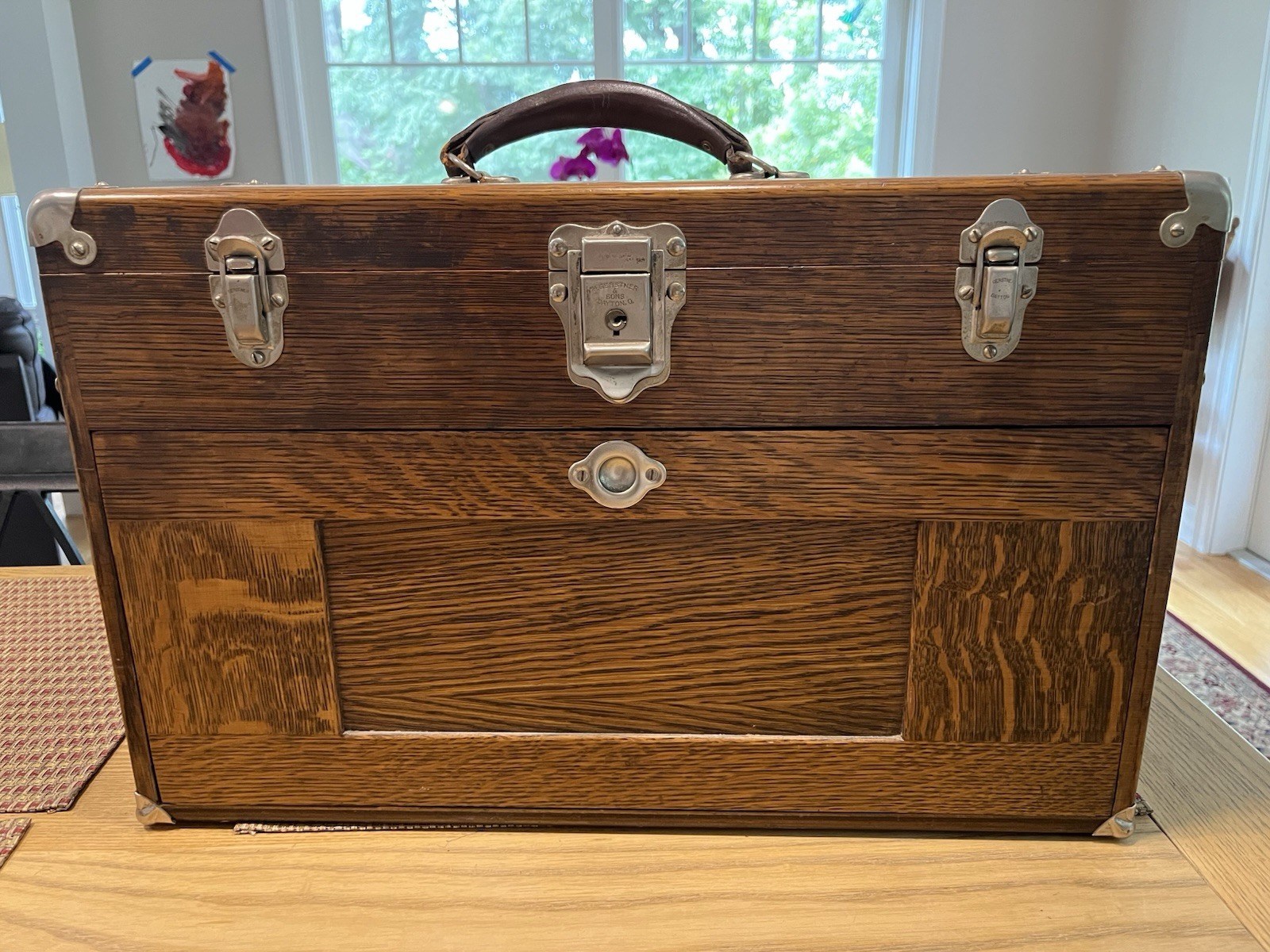 Vintage H. Gerstner & Sons 7 drawer Oak Wood Machinist Tool Chest Box EUC Vintage H. Gerstner & Sons 7 drawer Oak Wood Machinist Tool Chest Box EUC