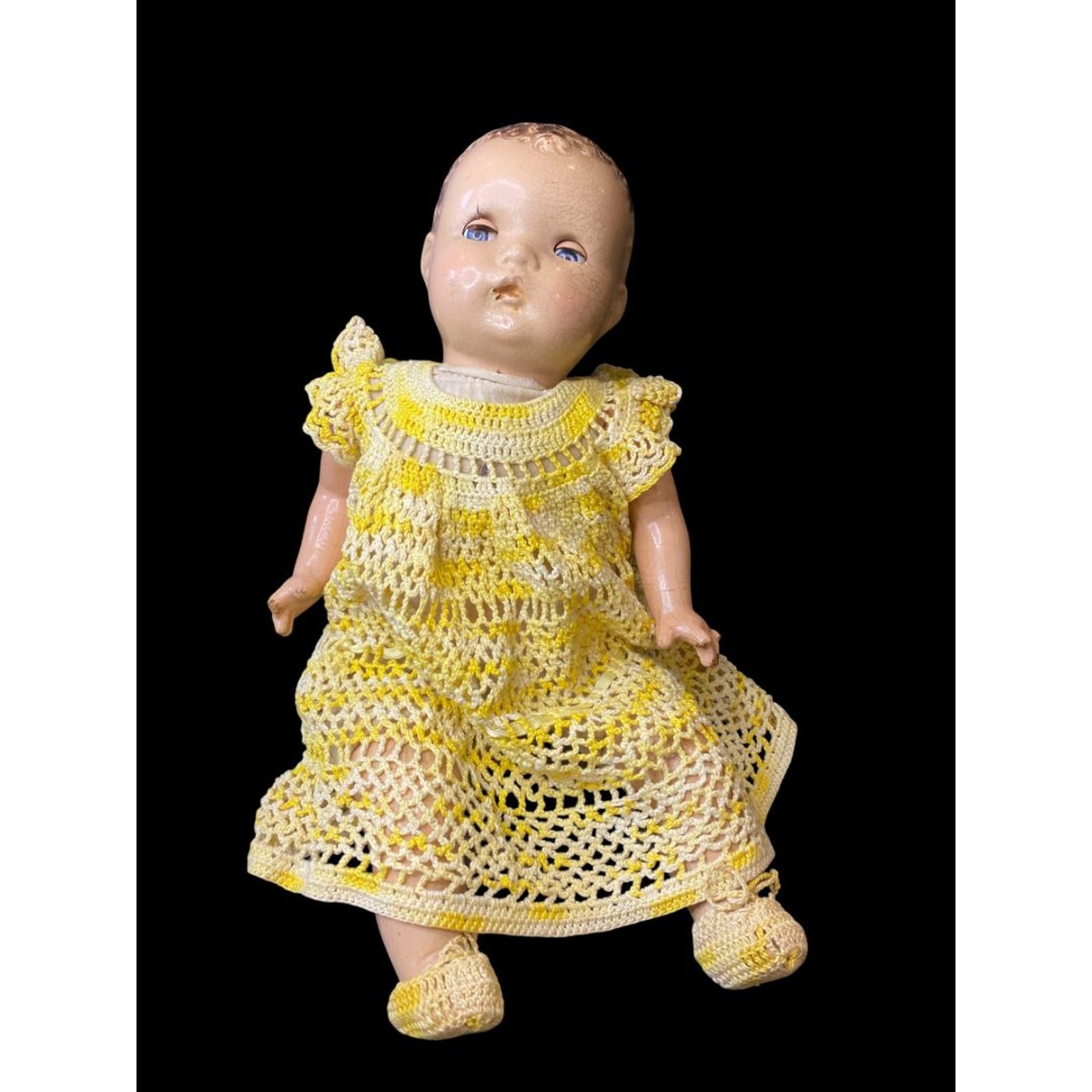 Vintage Composition Baby Doll Sleep Wake Eyes 15\