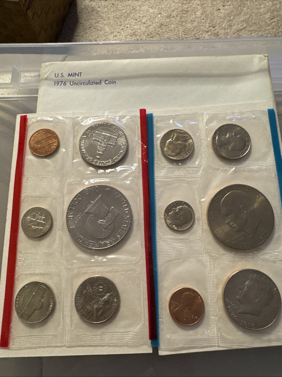 1976 P & D United States Mint Set 12 Coin Clad Set OGP Envelope