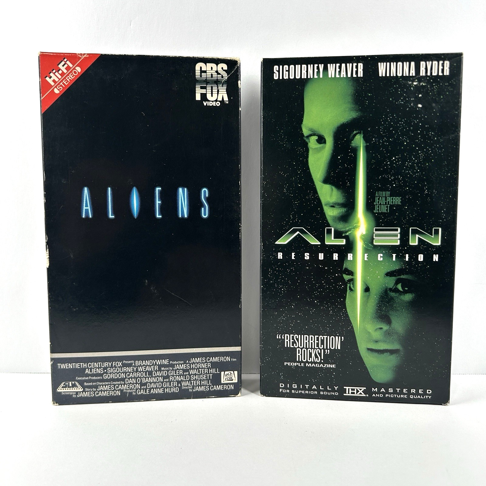 Aliens Alien Resurrection VHS Lot 2 CBS Fox Red Label Hi-Fi Tested