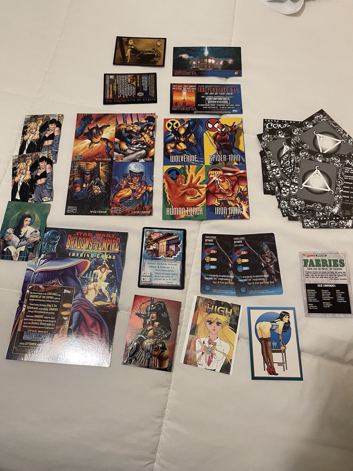 Comic Book related promo cards mid-90s Anime Bad Girls Batman Marvel Star Wars
